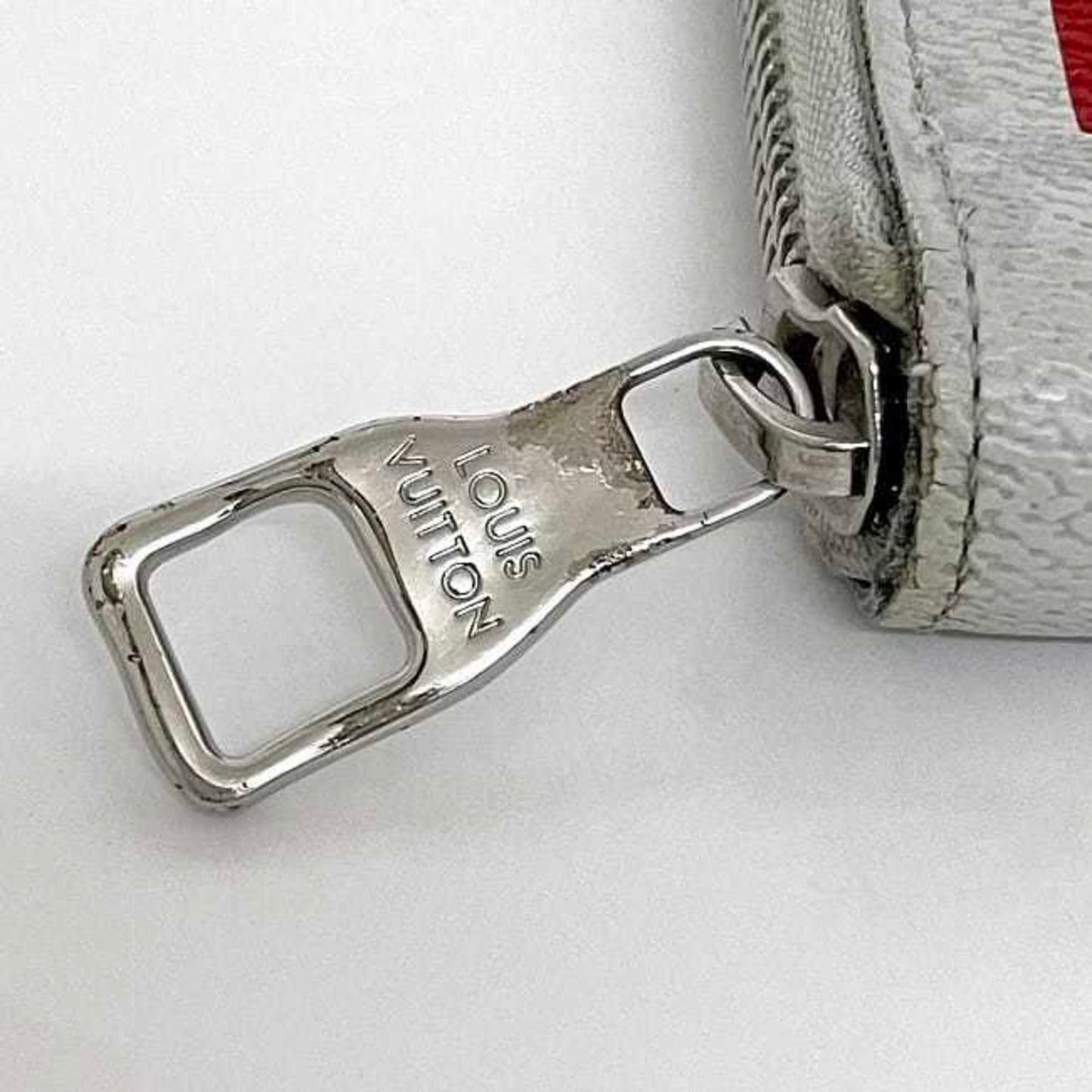 Louis Vuitton Zippy organizer, White, Canvas, wallet