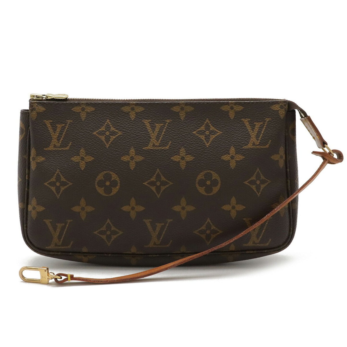 Louis Vuitton Pochette Accessoire, Brown, Canvas, clutch