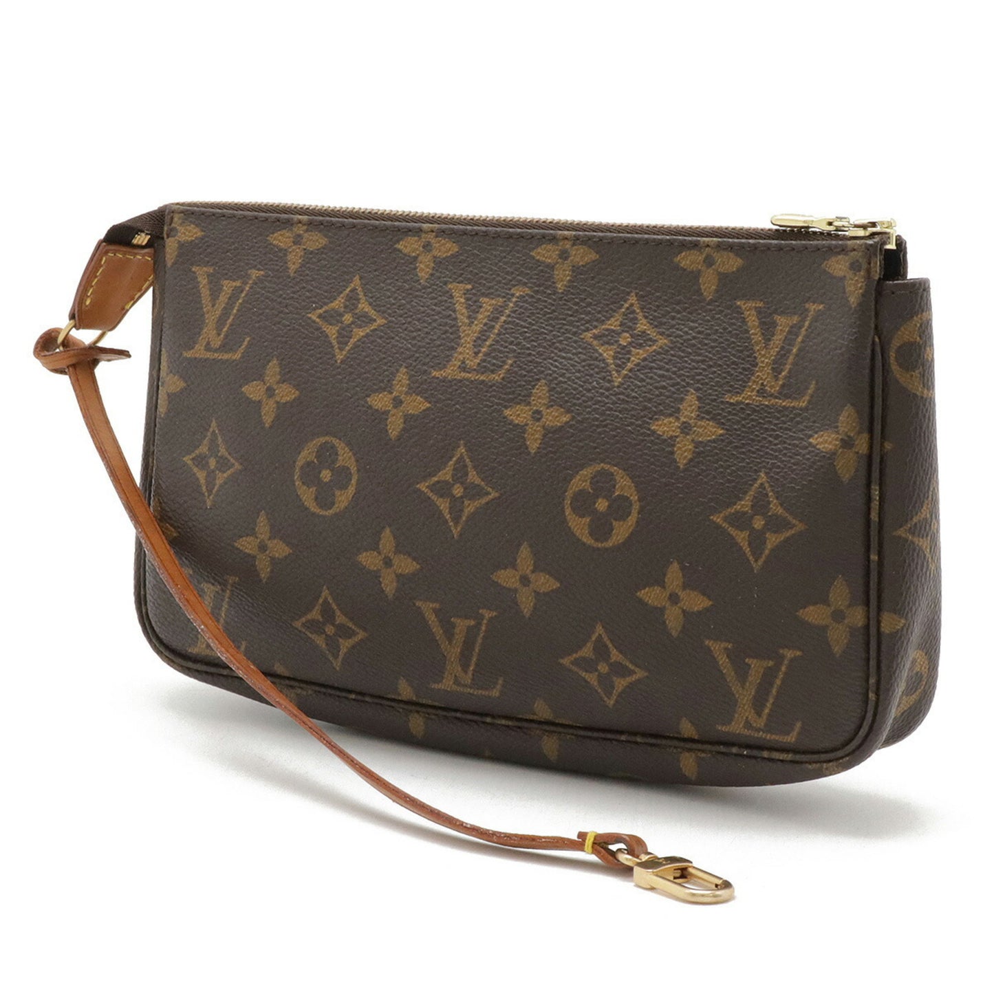 Louis Vuitton Pochette Accessoire, Brown, Canvas, clutch