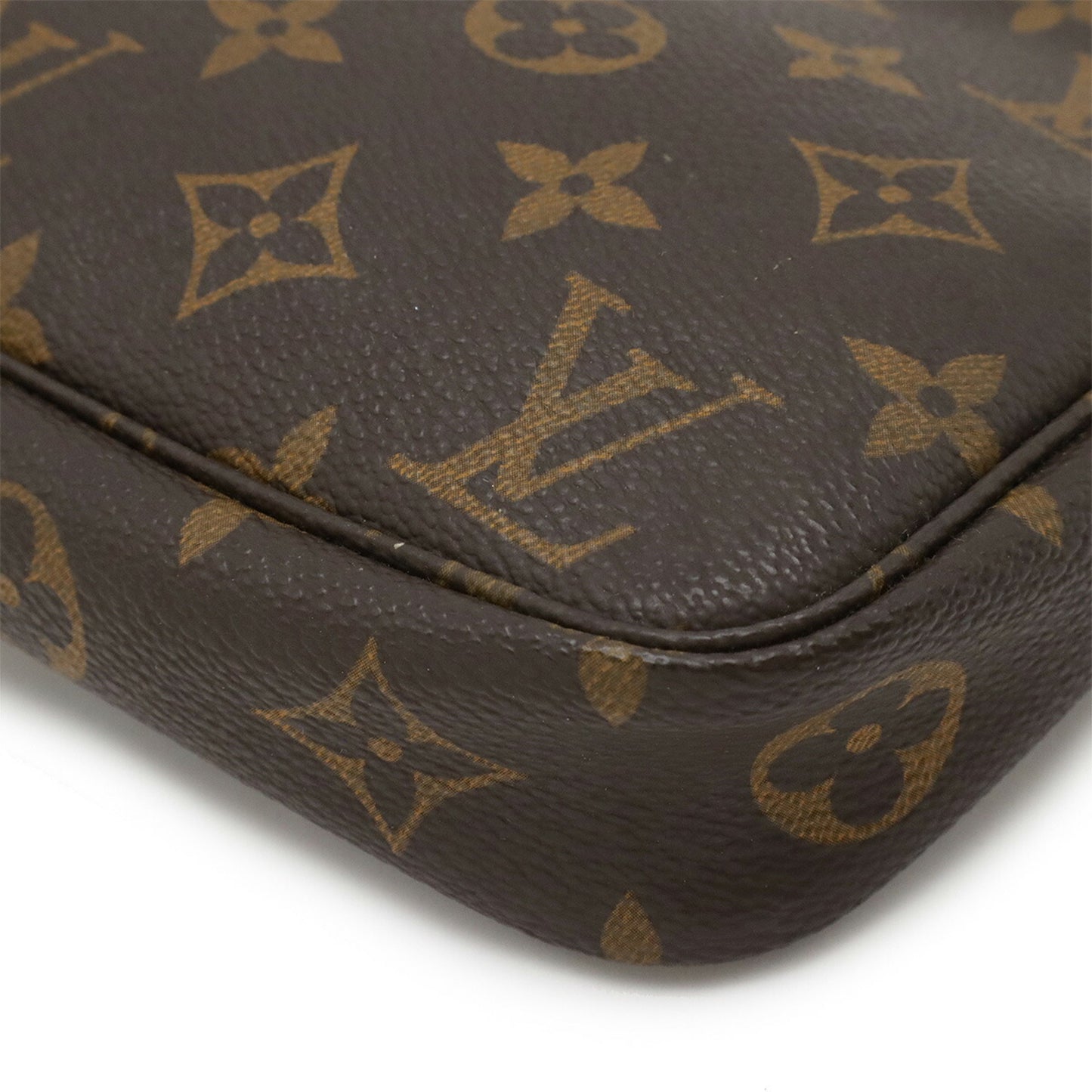 Louis Vuitton Pochette Accessoire, Brown, Canvas, clutch