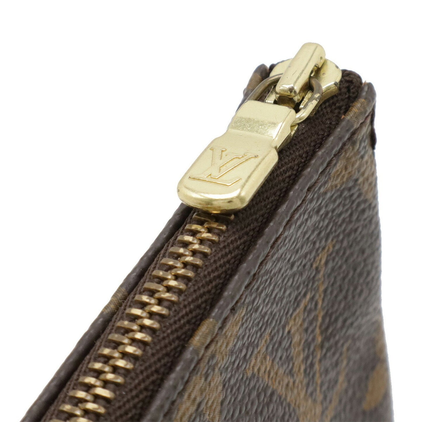 Louis Vuitton Pochette Accessoire, Brown, Canvas, clutch