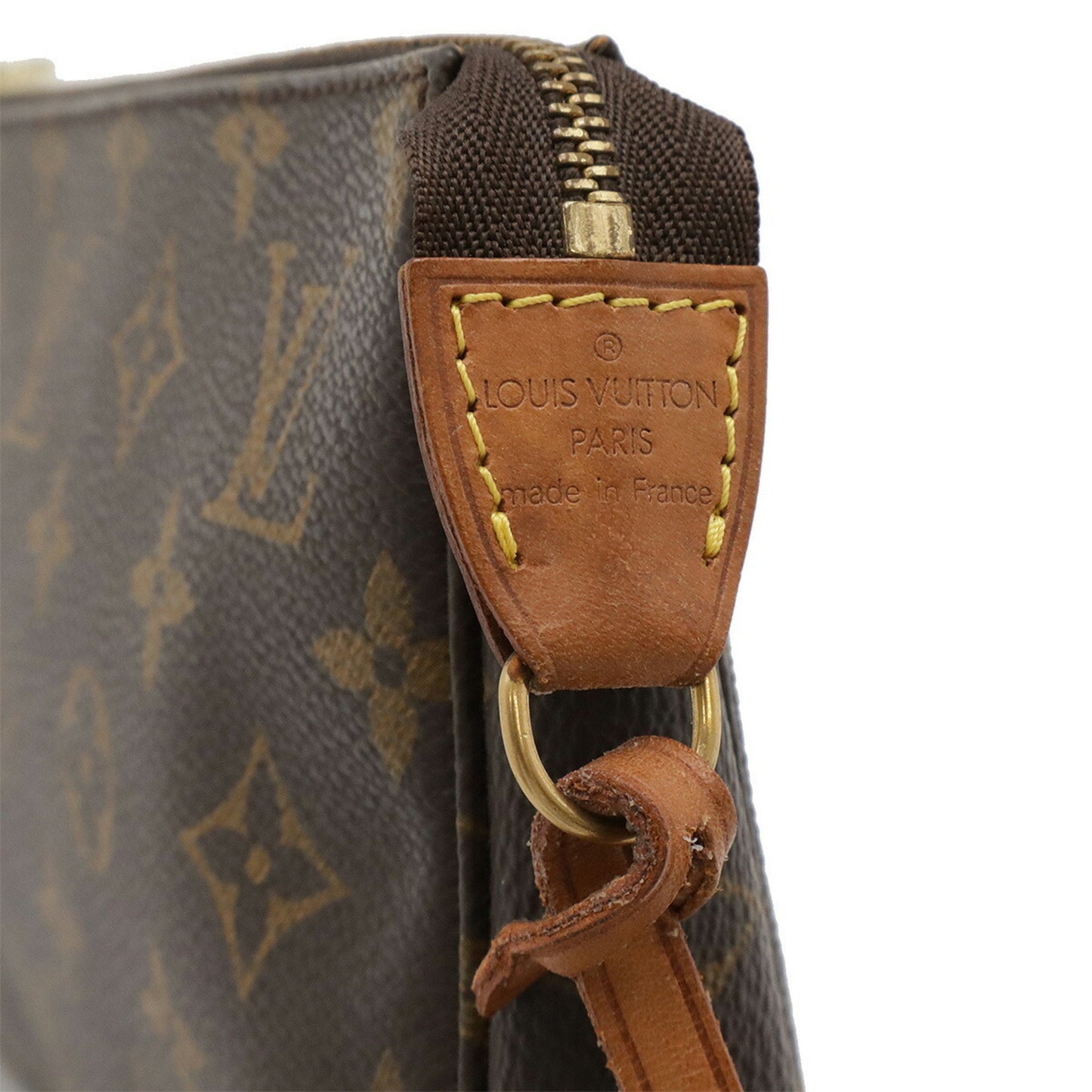 Louis Vuitton Pochette Accessoire, Brown, Canvas, clutch