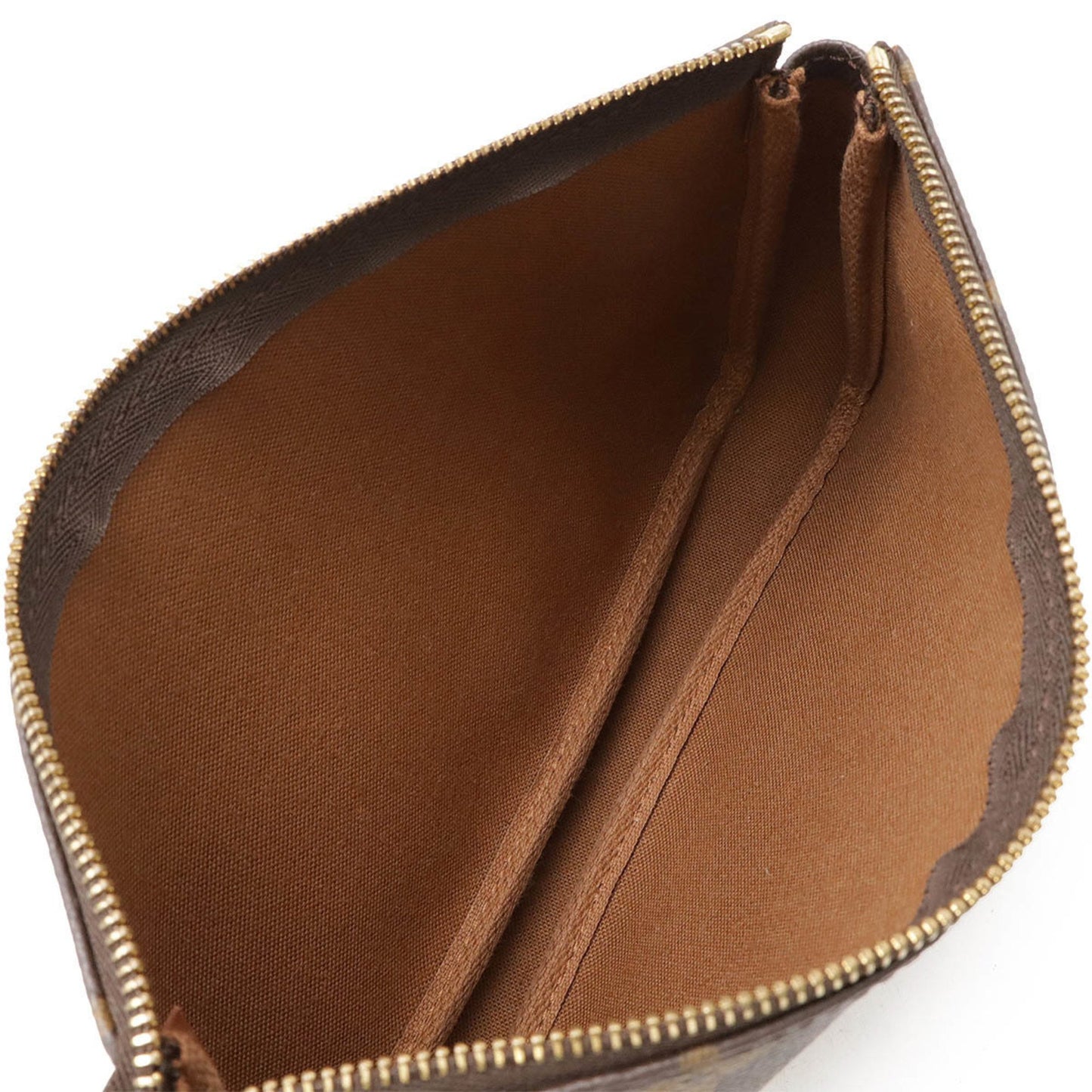 Louis Vuitton Pochette Accessoire, Brown, Canvas, clutch