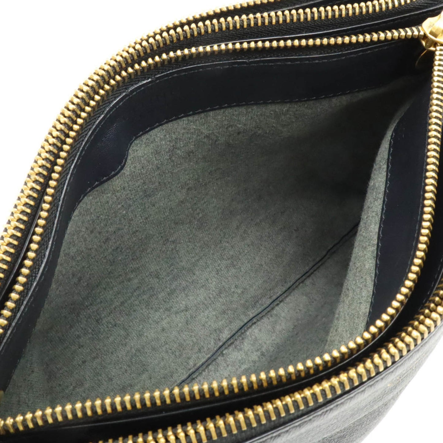 Céline Trio, Black, Leather, clutch