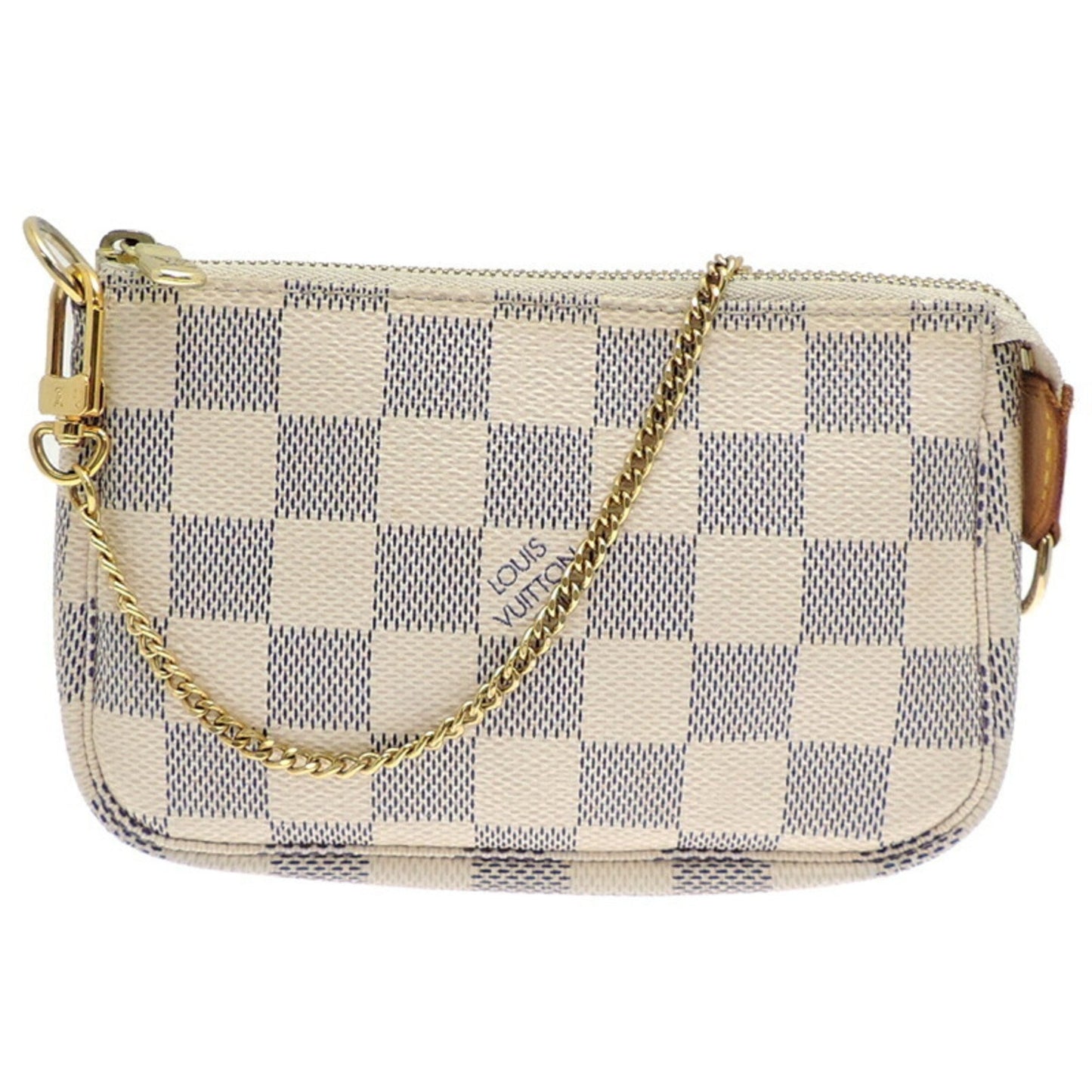 Louis Vuitton Mini Pochette Accessoires, White, Canvas, clutch