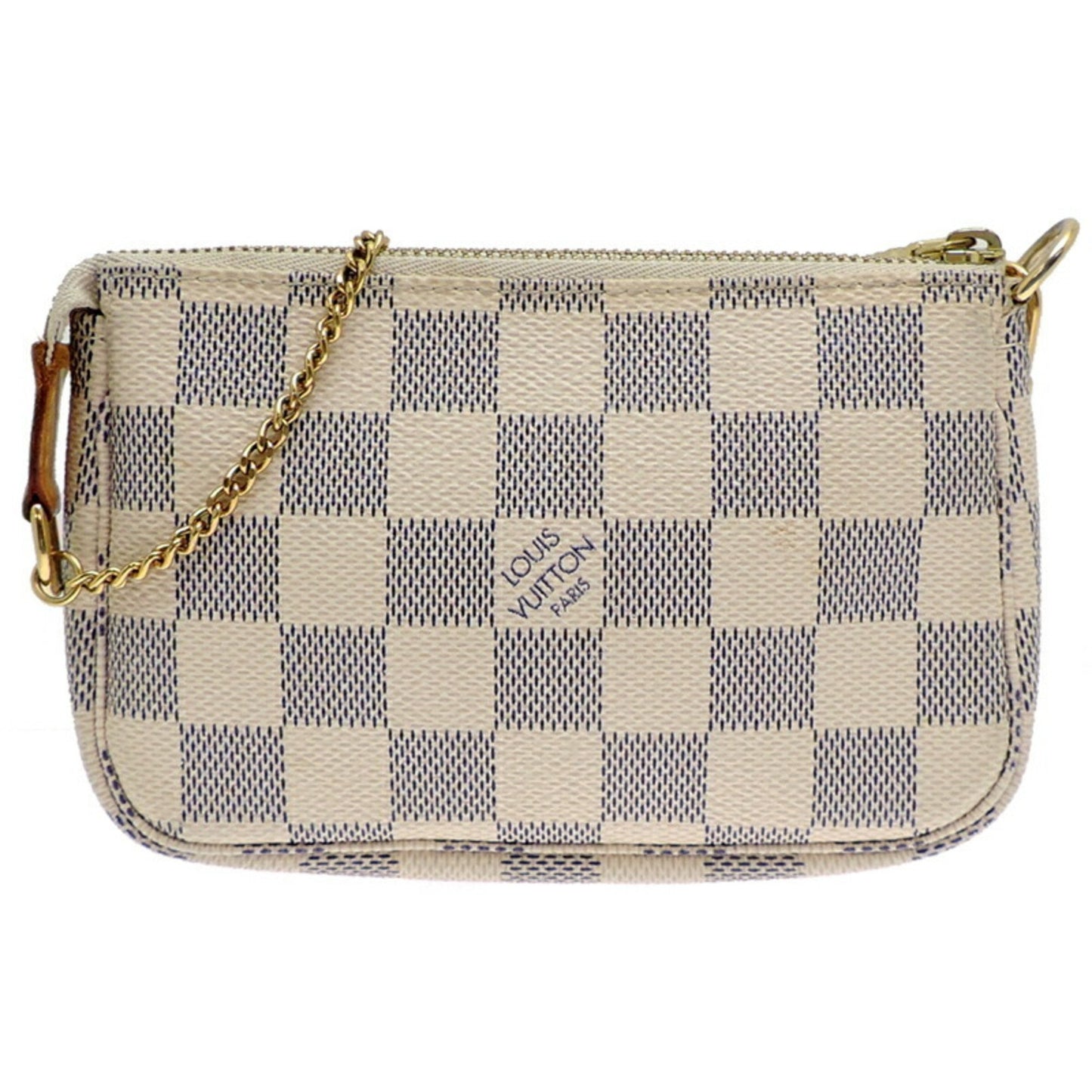 Louis Vuitton Mini Pochette Accessoires, White, Canvas, clutch