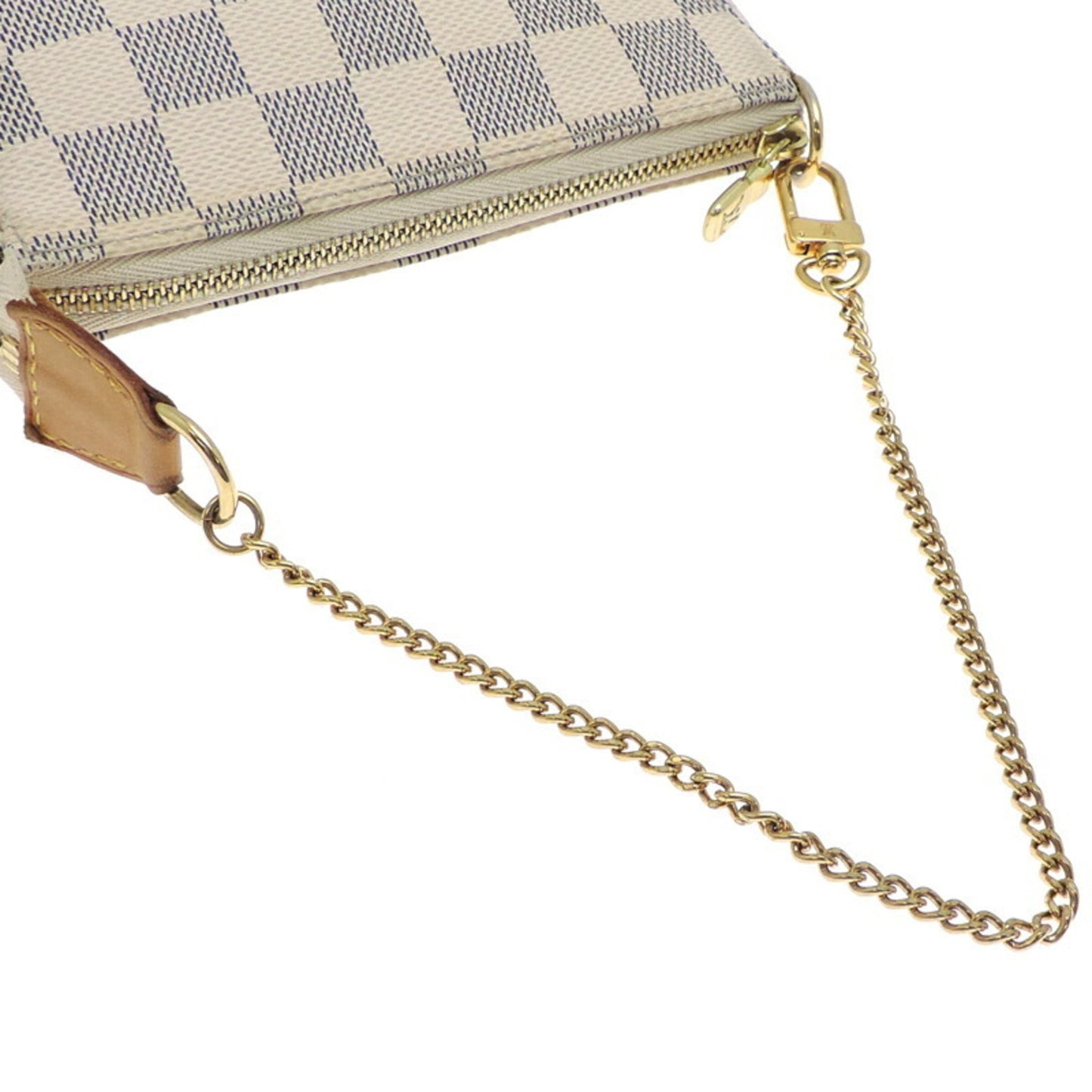 Louis Vuitton Mini Pochette Accessoires, White, Canvas, clutch
