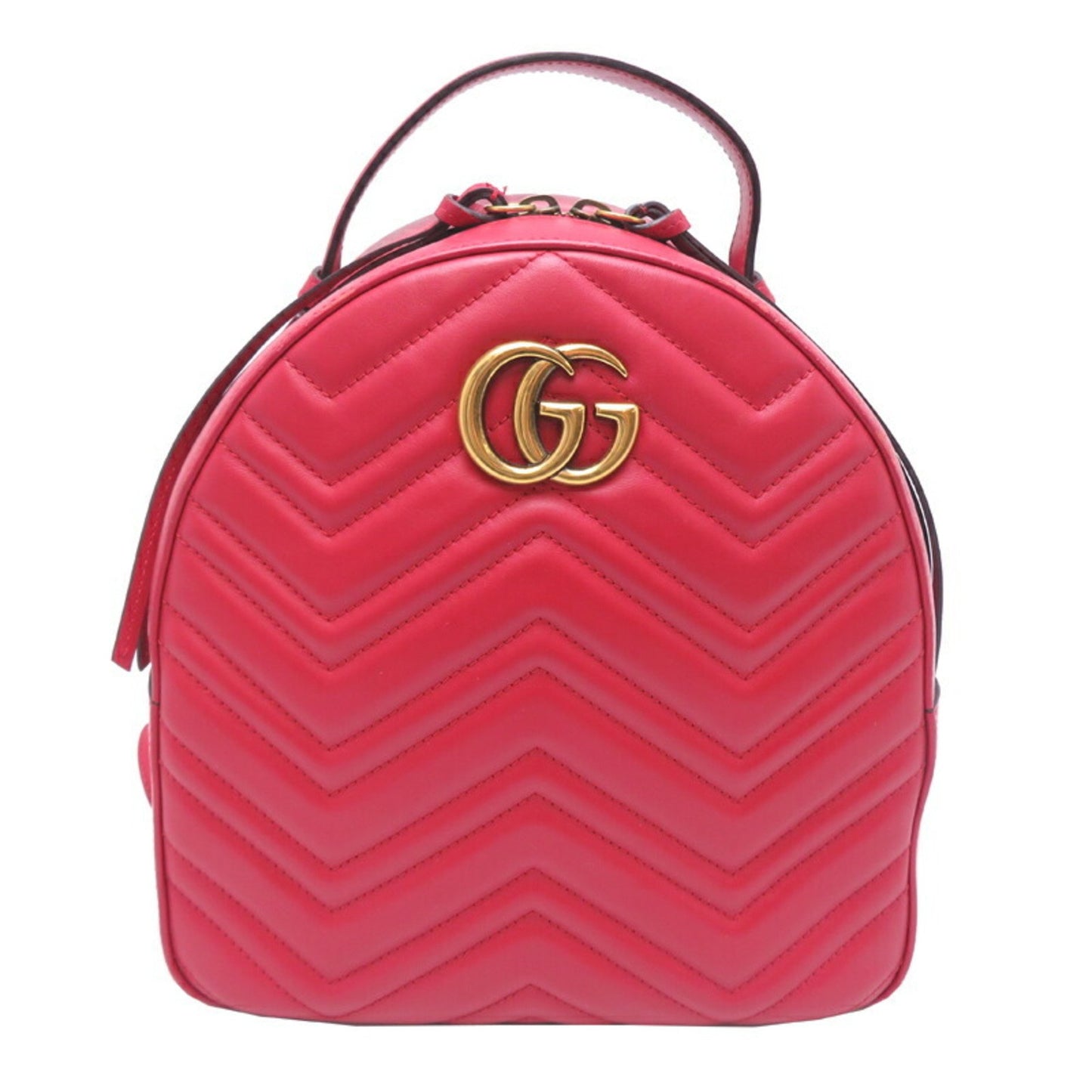 Gucci Marmont, Red, Leather, backpack