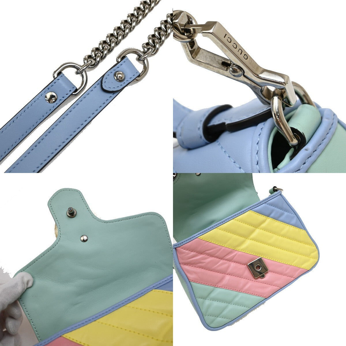 Gucci Marmont, Multicolour, Leather, handbag
