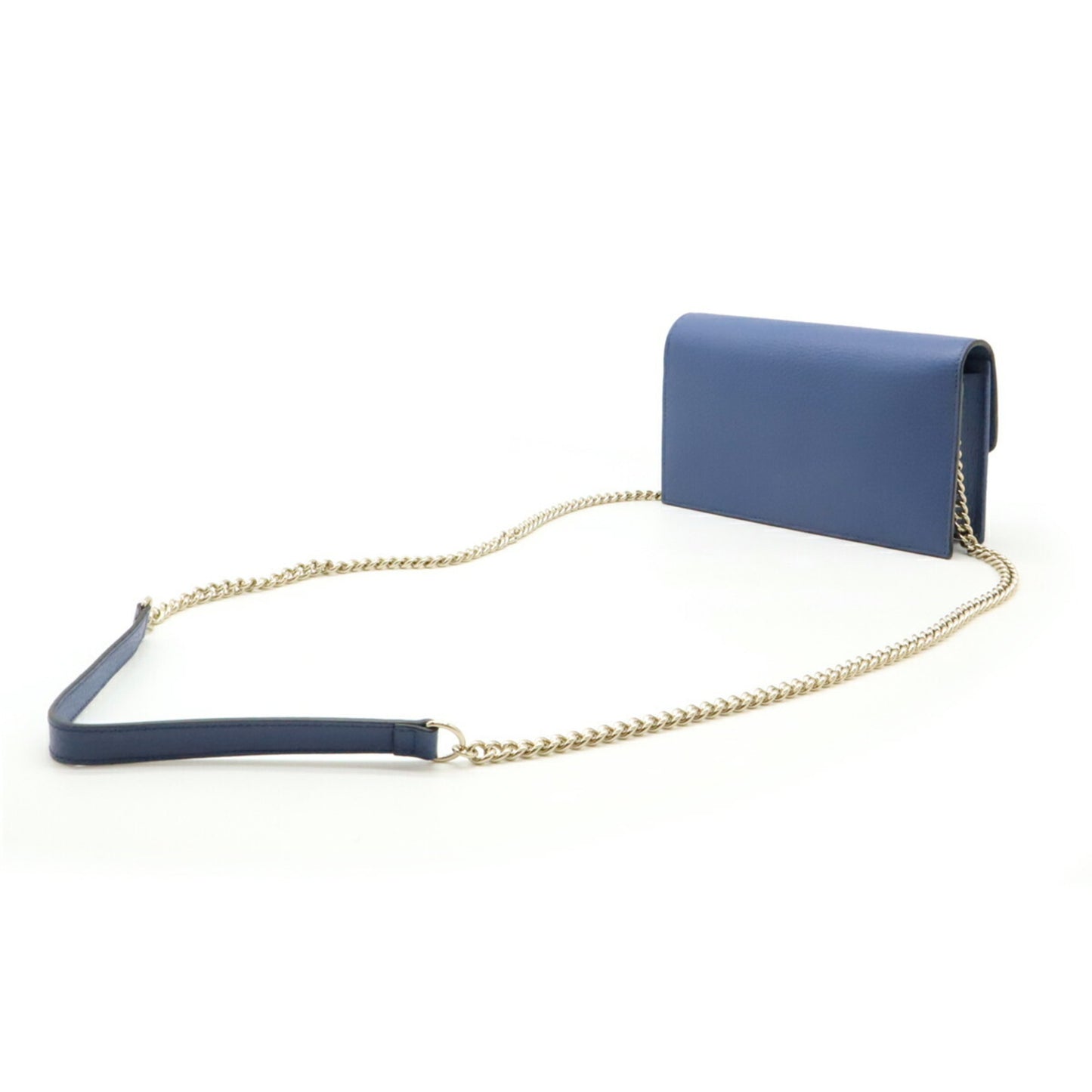 Gucci Interlocking, Blue, Leather, wallet