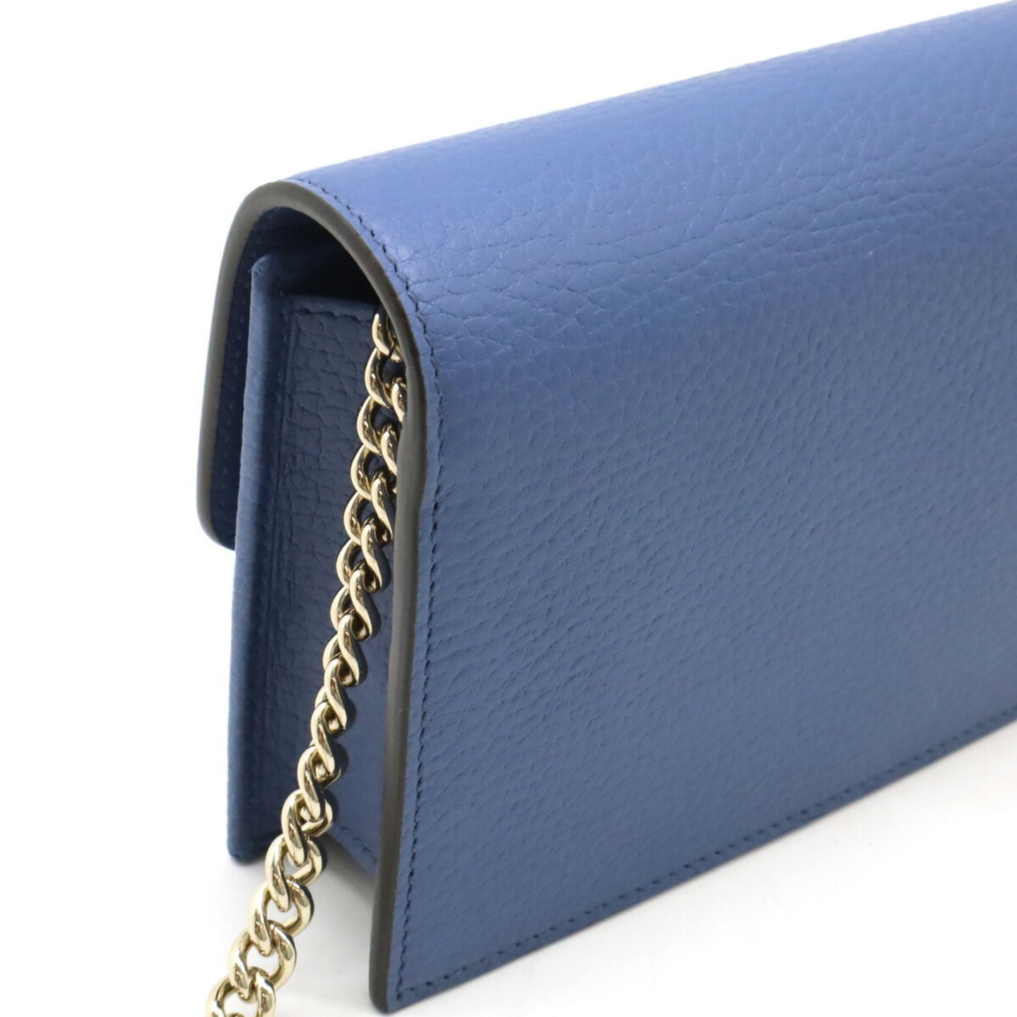 Gucci Interlocking, Blue, Leather, wallet
