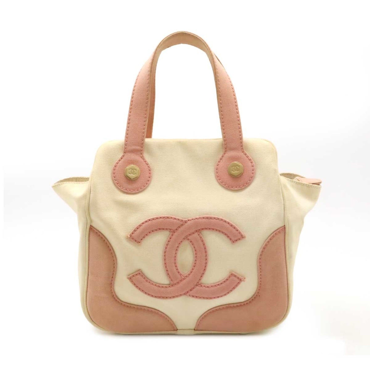 Chanel Marshmallow, Beige, Canvas, handbag