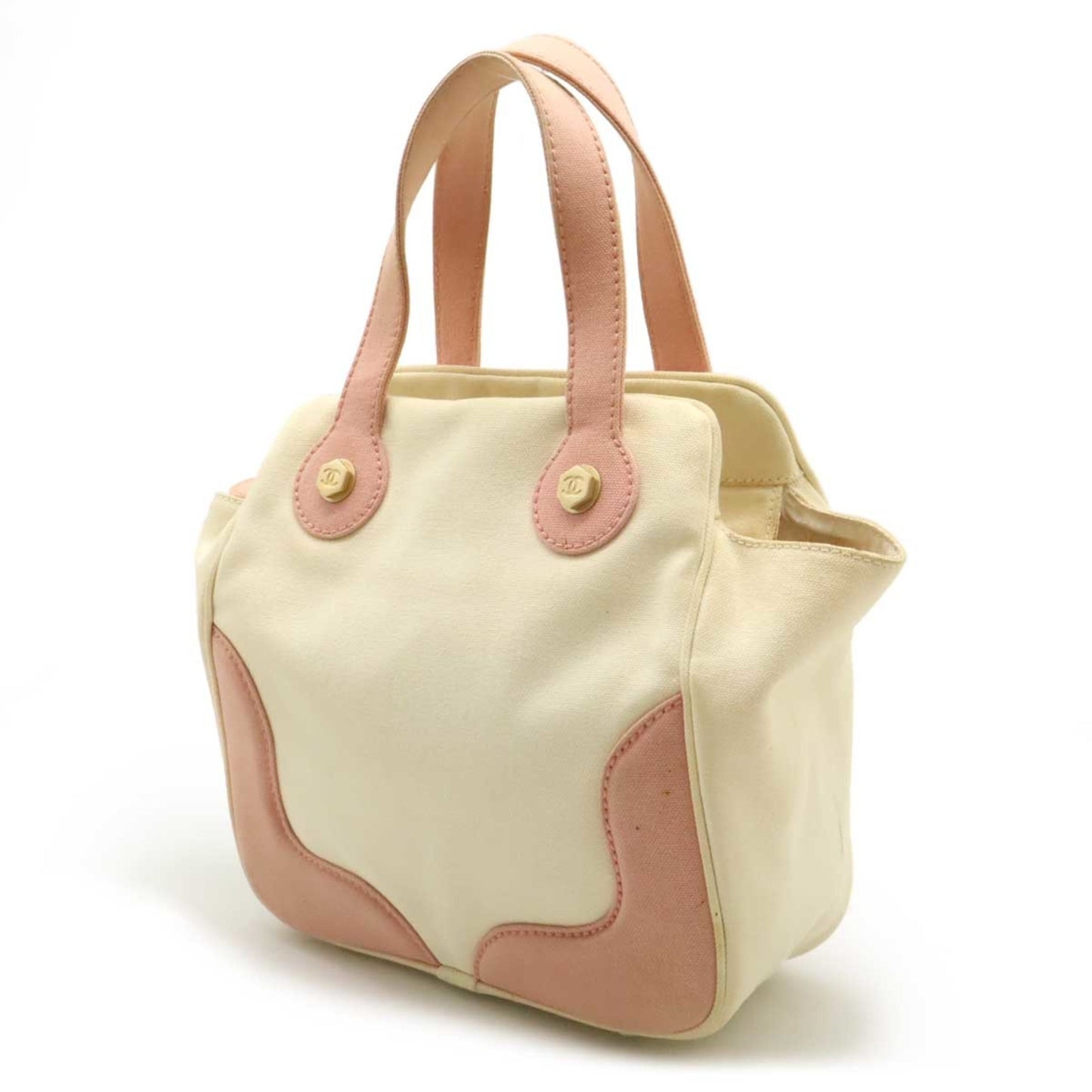 Chanel Marshmallow, Beige, Canvas, handbag
