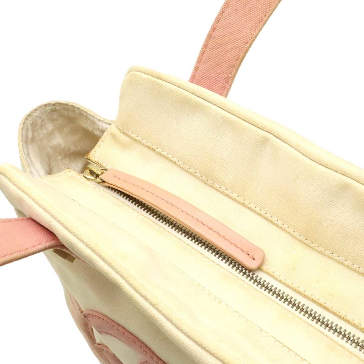 Chanel Marshmallow, Beige, Canvas, handbag