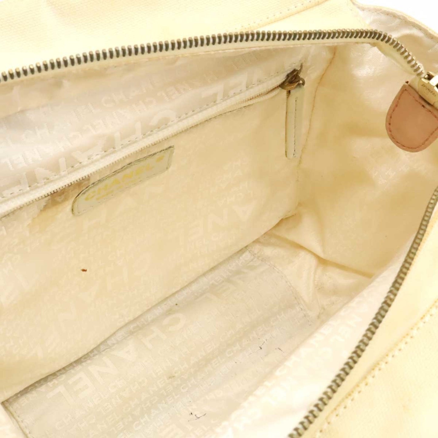 Chanel Marshmallow, Beige, Canvas, handbag