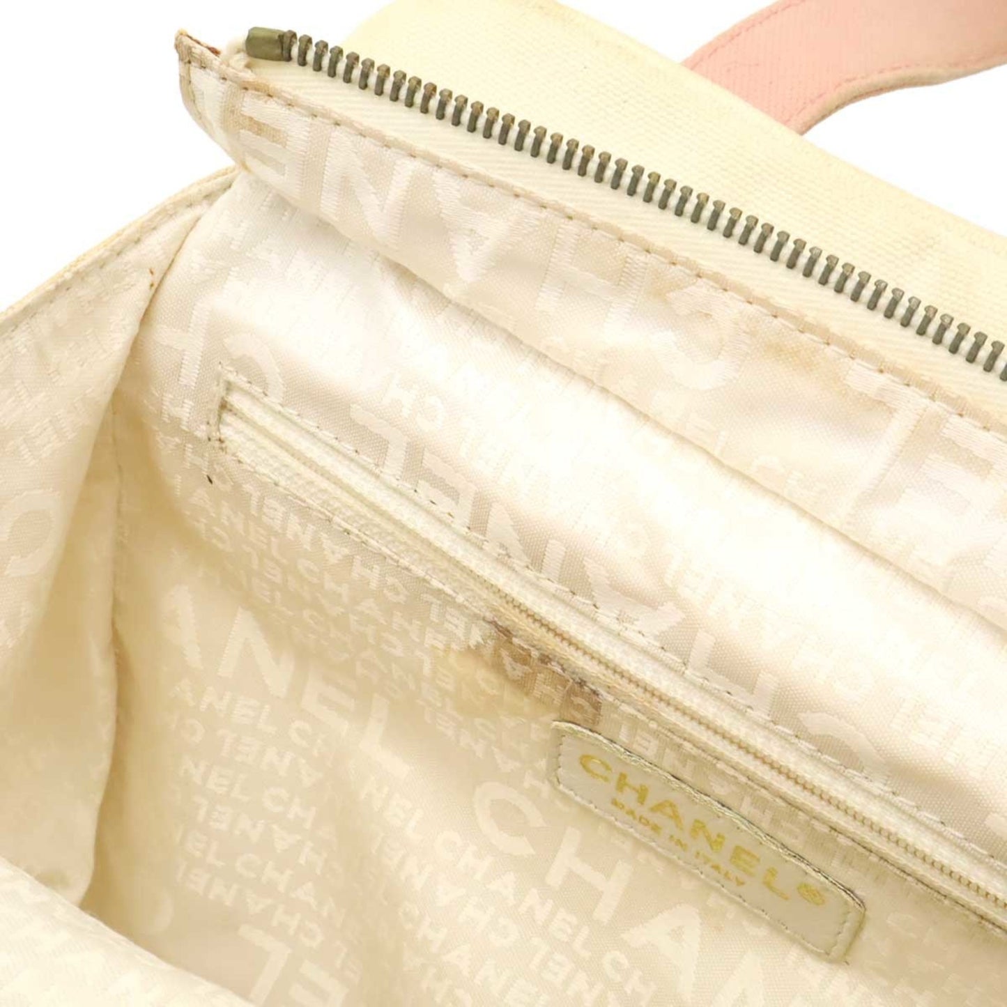 Chanel Marshmallow, Beige, Canvas, handbag