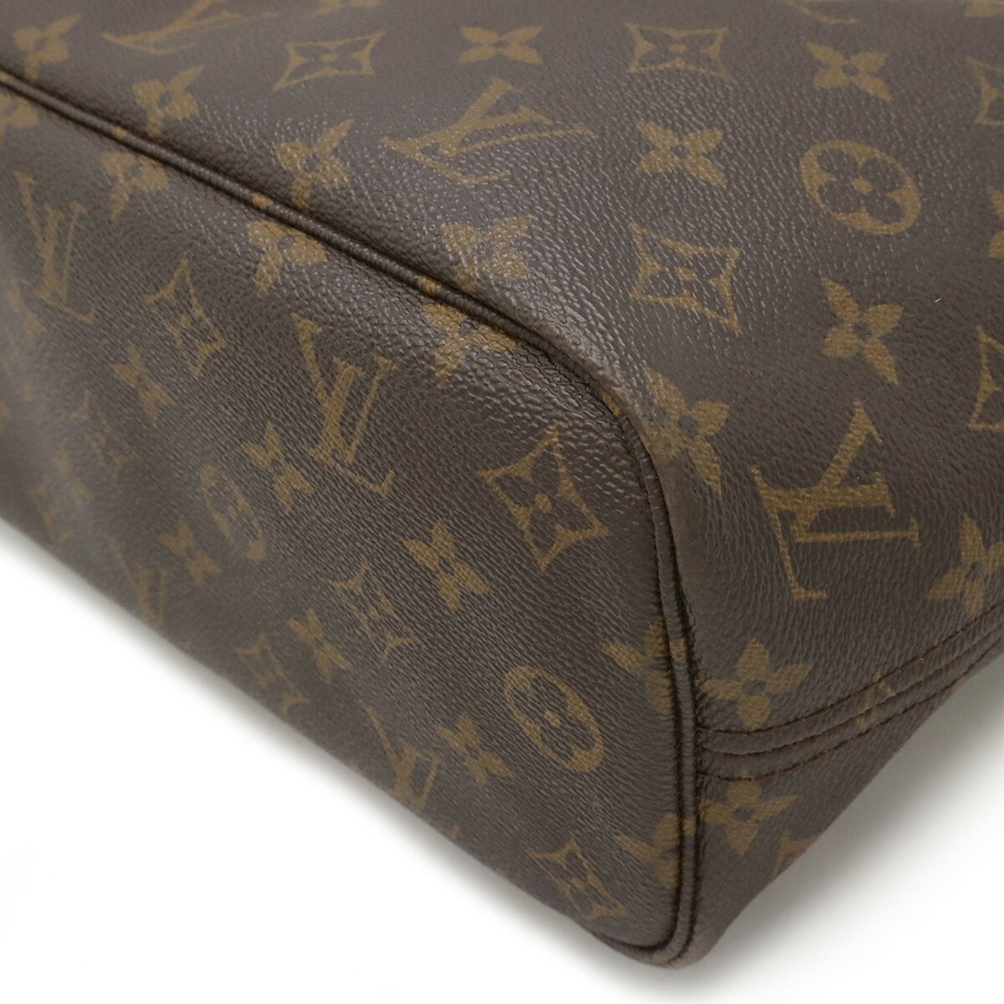 Louis Vuitton Neverfull MM, Brown, Canvas, tote