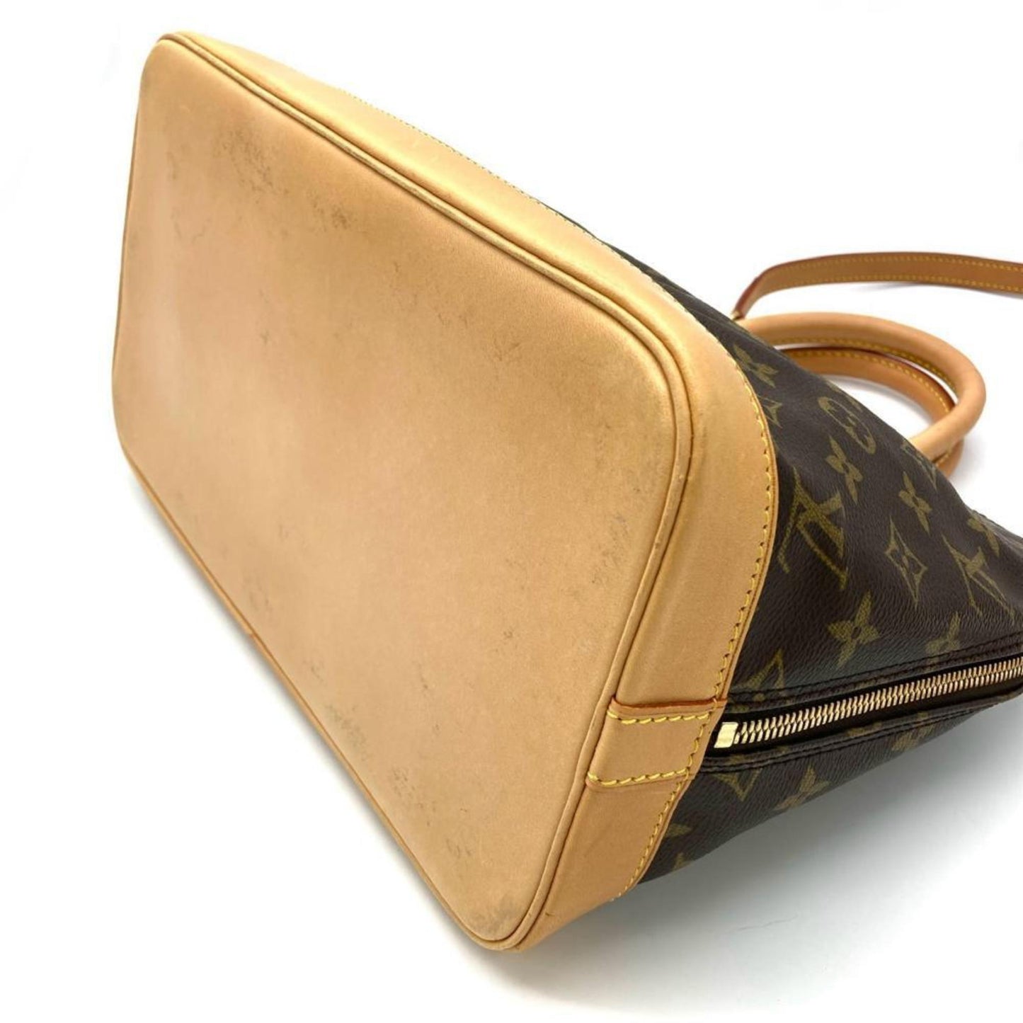 Louis Vuitton Alma, Brown, Canvas, handbag