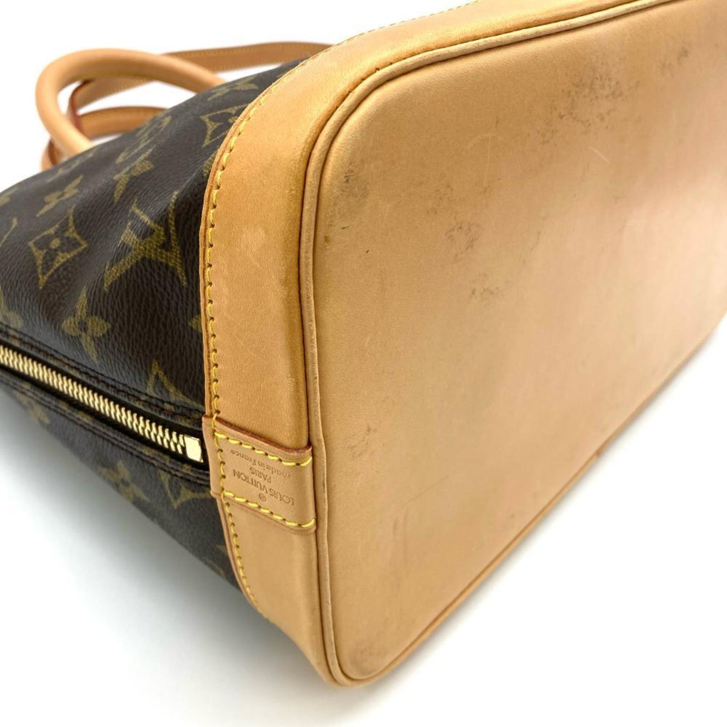 Louis Vuitton Alma, Brown, Canvas, handbag