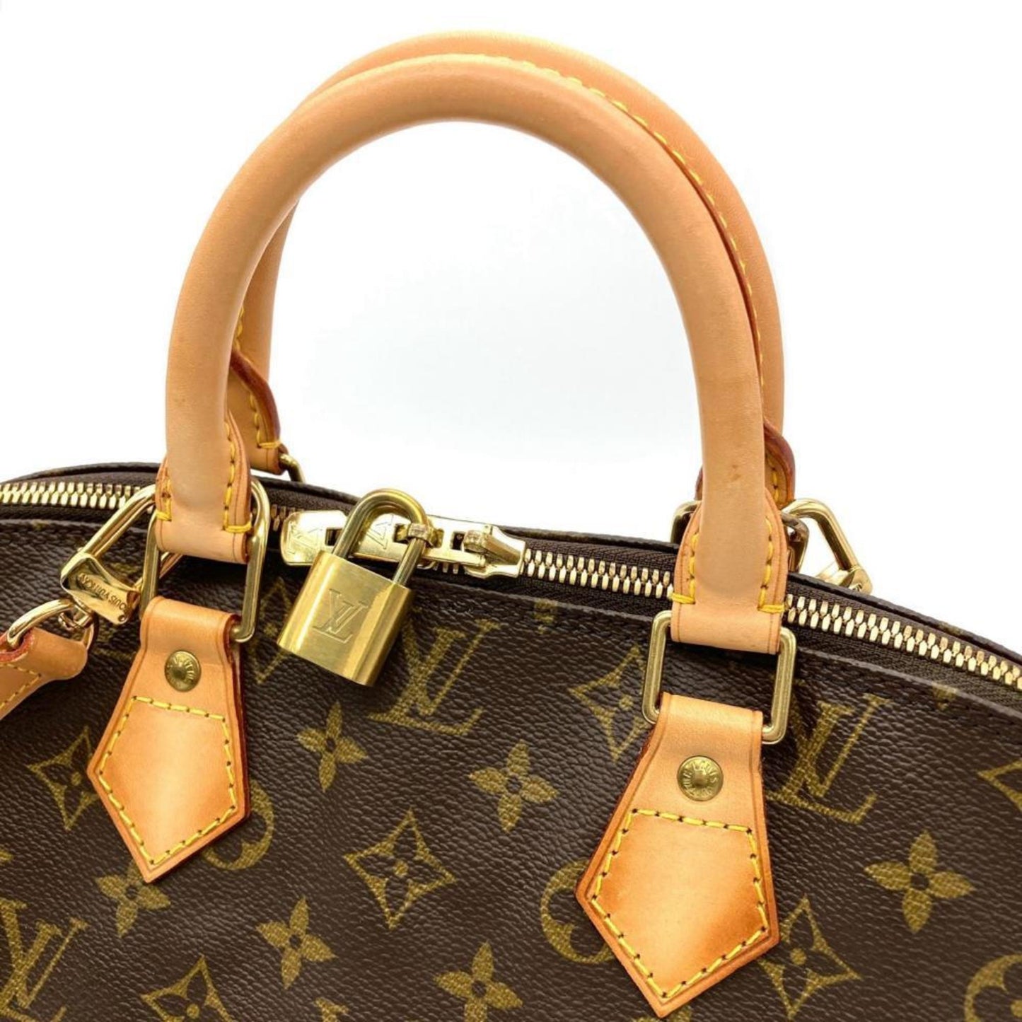 Louis Vuitton Alma, Brown, Canvas, handbag