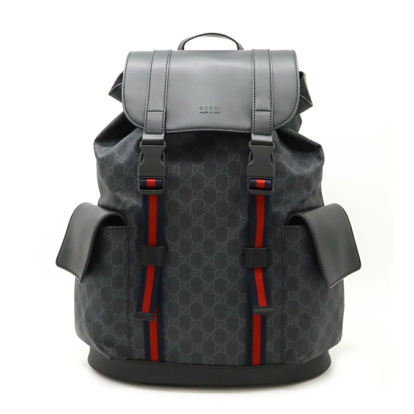 Gucci GG Supreme, Black, Canvas, backpack