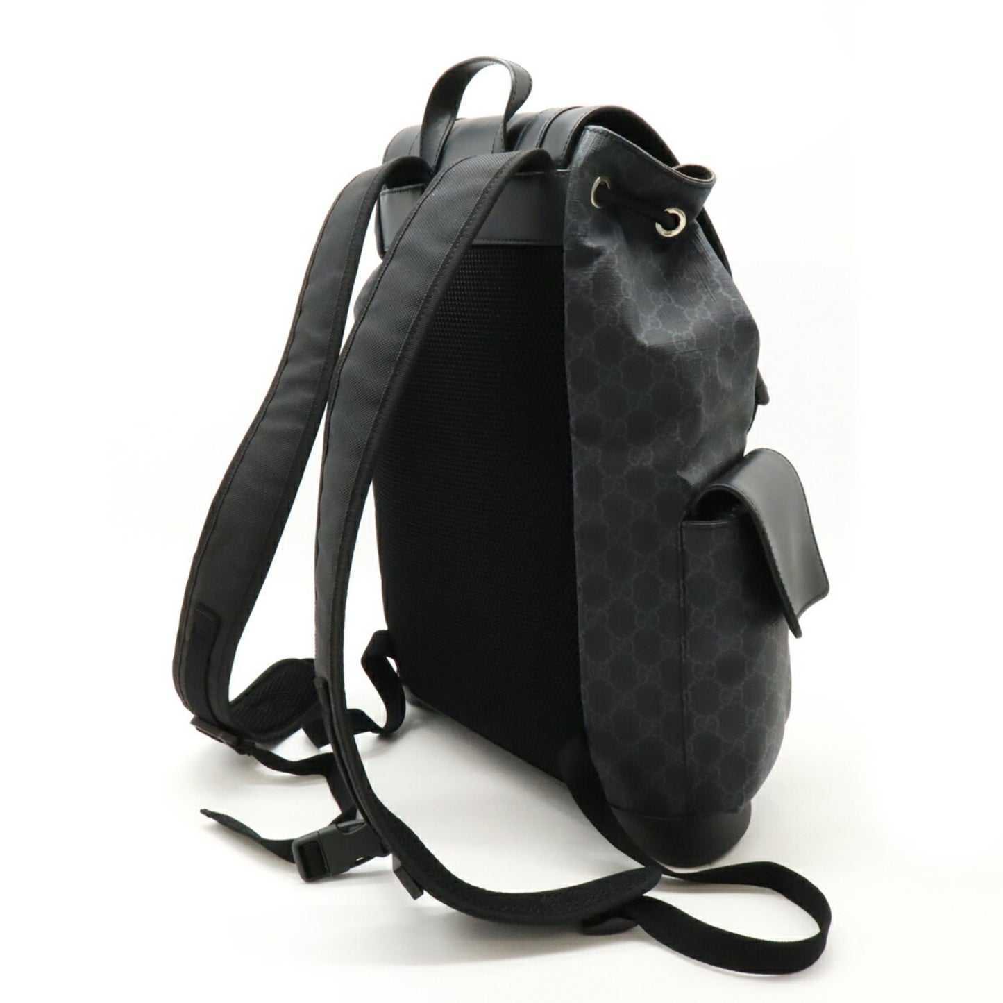 Gucci GG Supreme, Black, Canvas, backpack