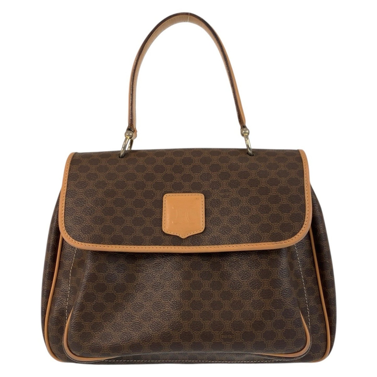 Céline Macadam, Brown, Canvas, handbag