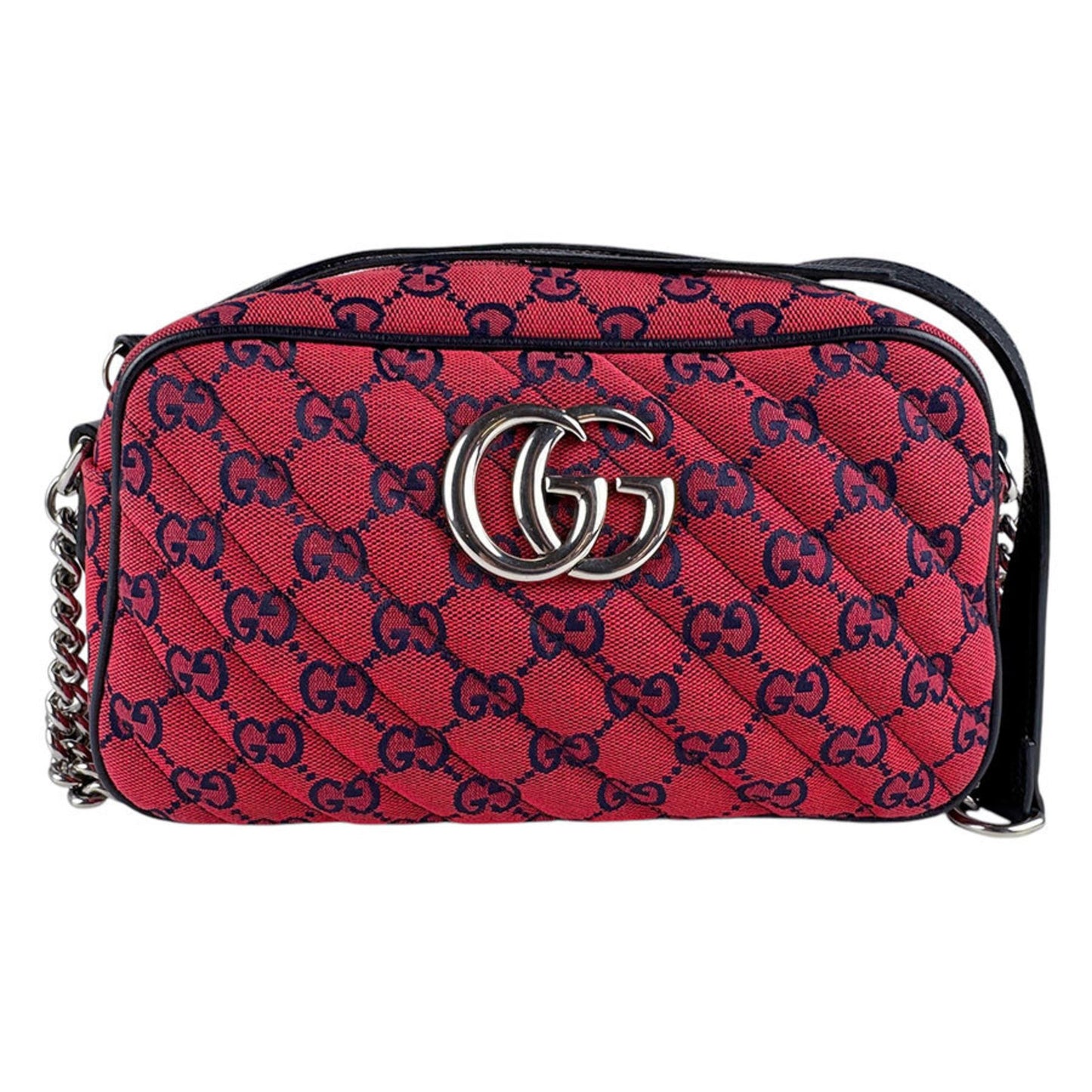 Gucci Marmont, Red, Canvas, shoulder