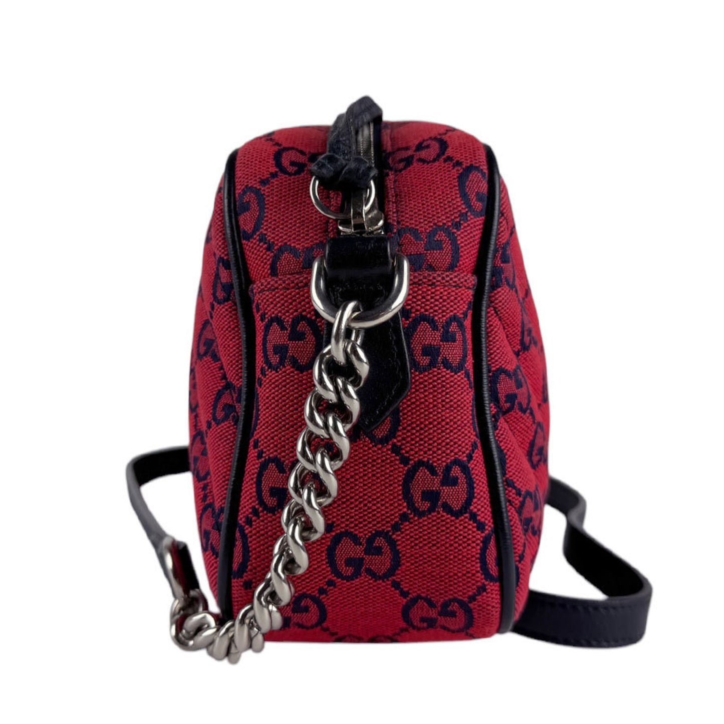 Gucci Marmont, Red, Canvas, shoulder