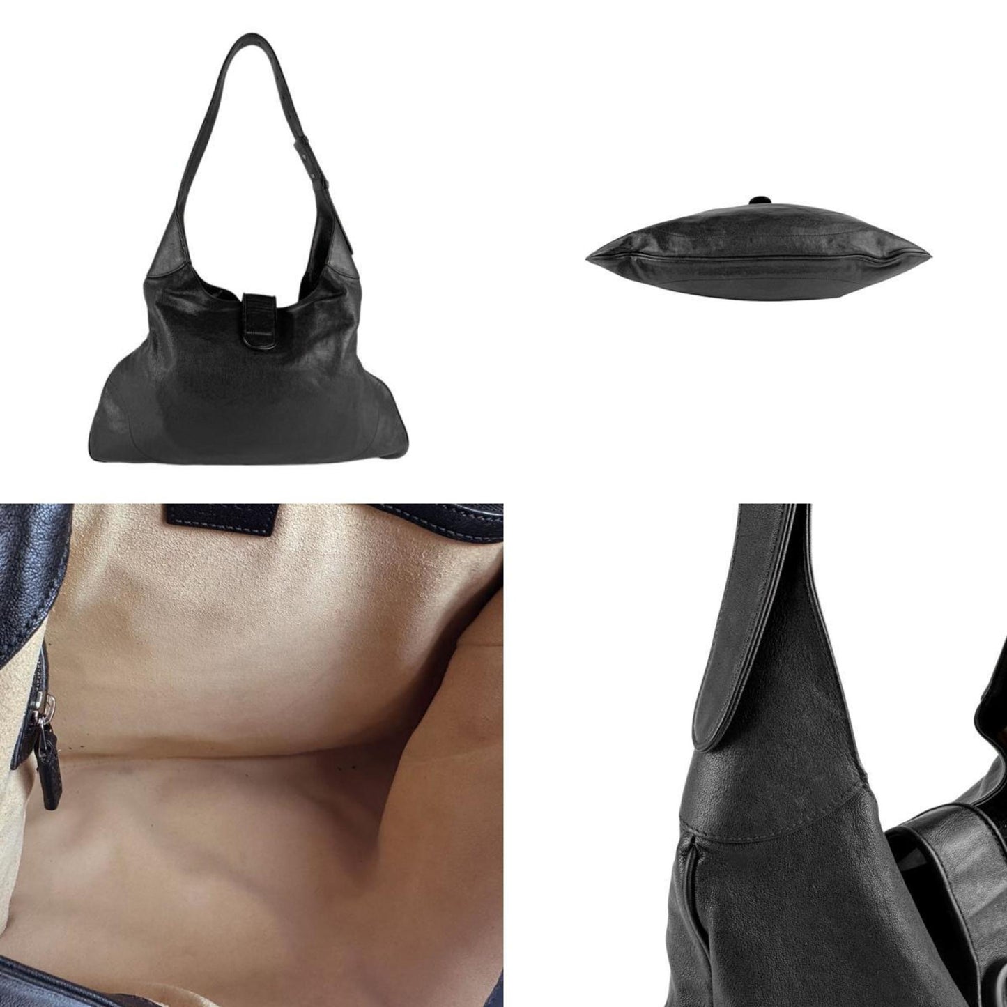 Gucci GG Marmont, Black, Leather, shoulder