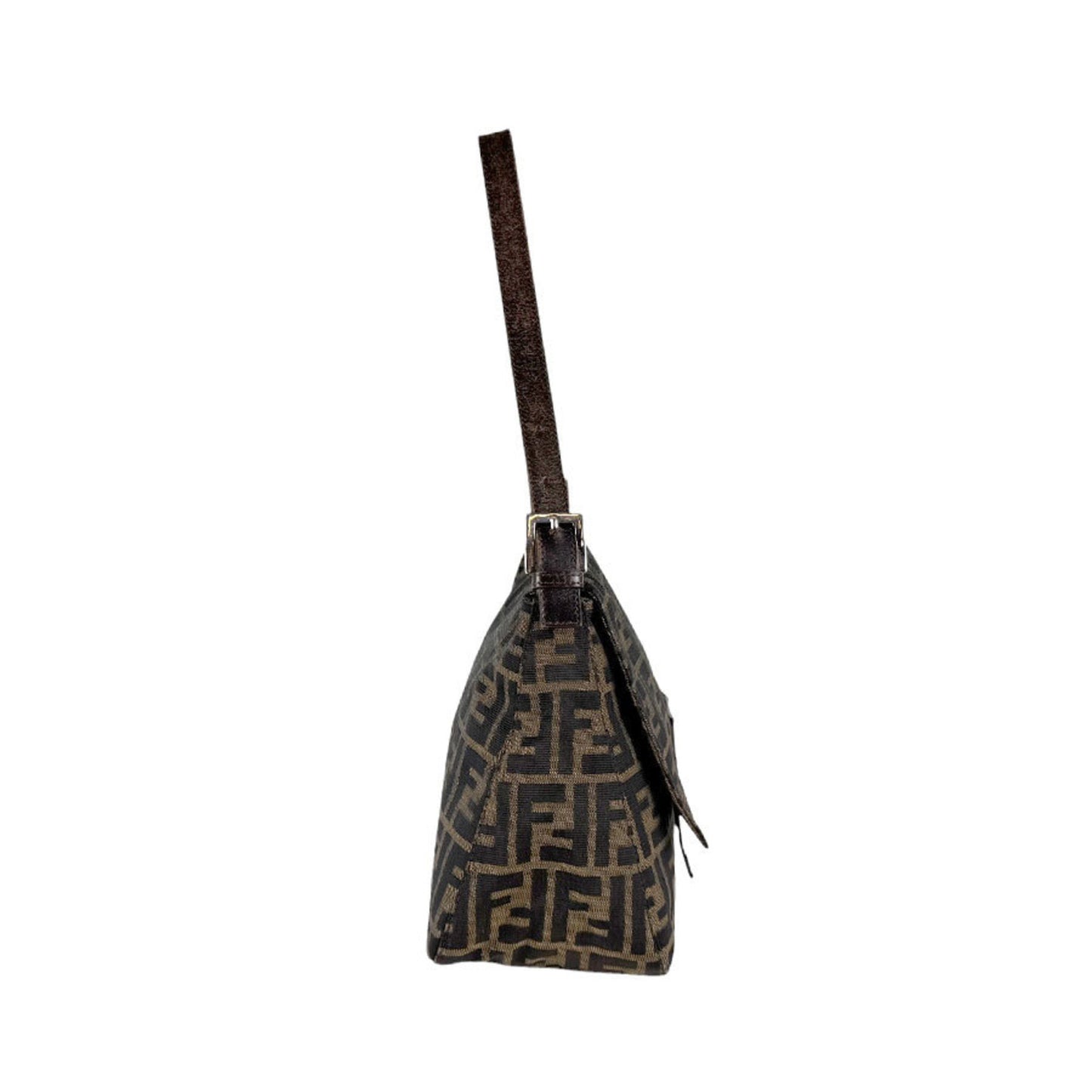 Fendi Mamma Baguette, Brown, Canvas, shoulder