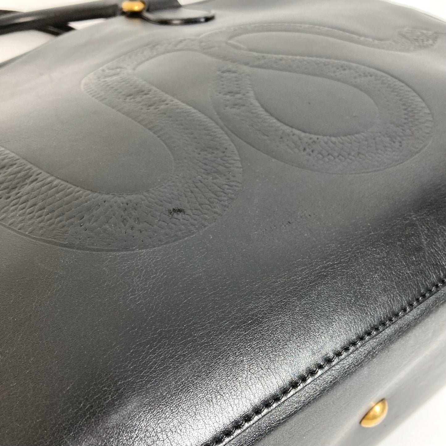 Gucci DUFFLE, Black, Leather, tote