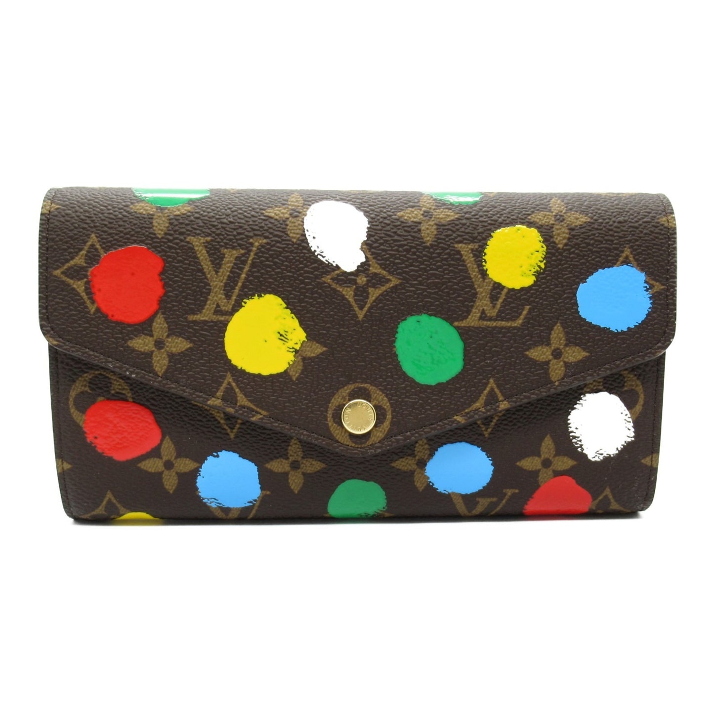 Louis Vuitton Portefeuille Sarah, Brown, Canvas, wallet
