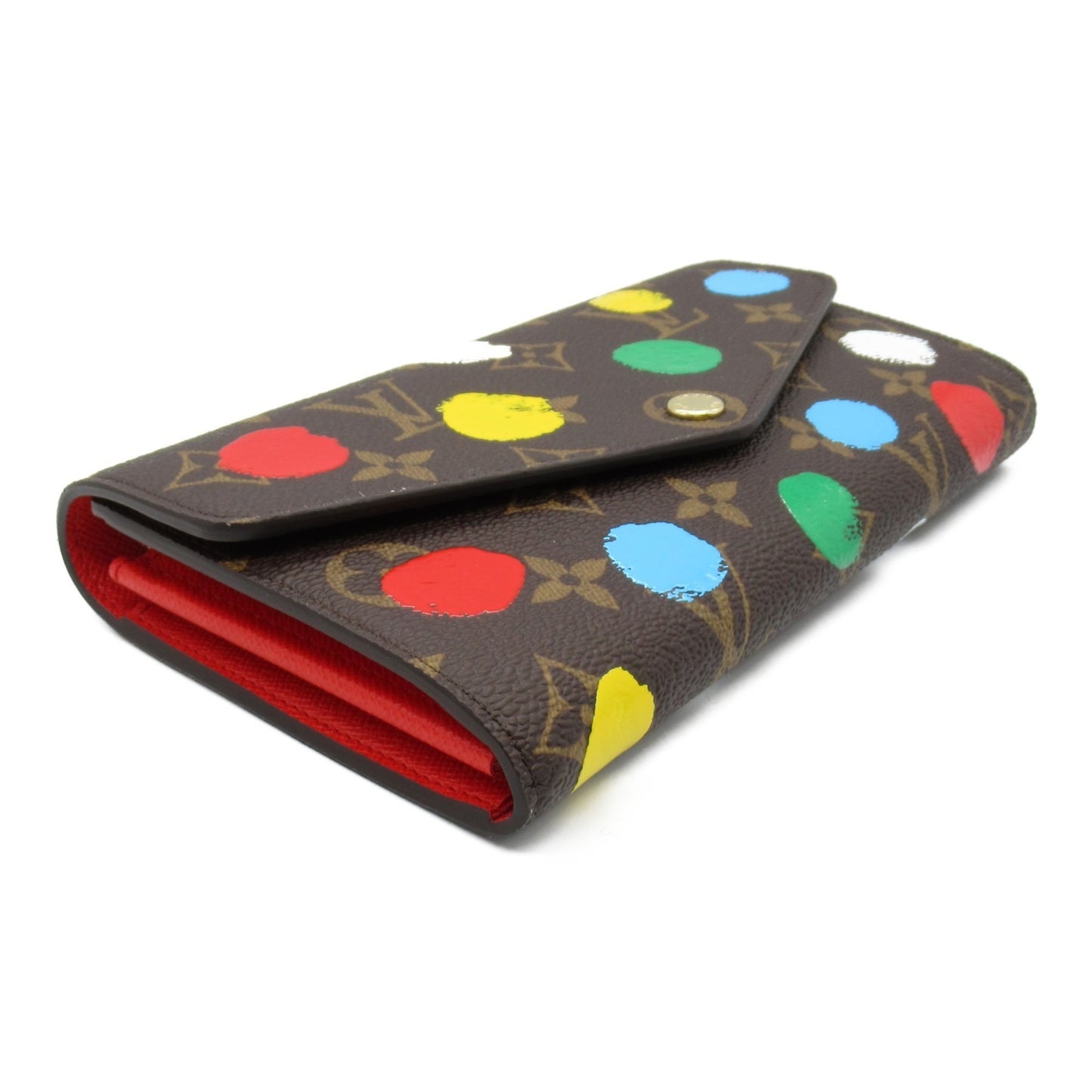 Louis Vuitton Portefeuille Sarah, Brown, Canvas, wallet