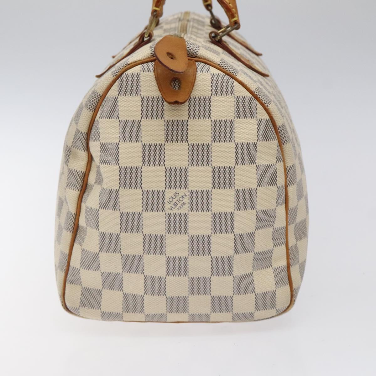 Louis Vuitton Speedy 30, White, Canvas, handbag