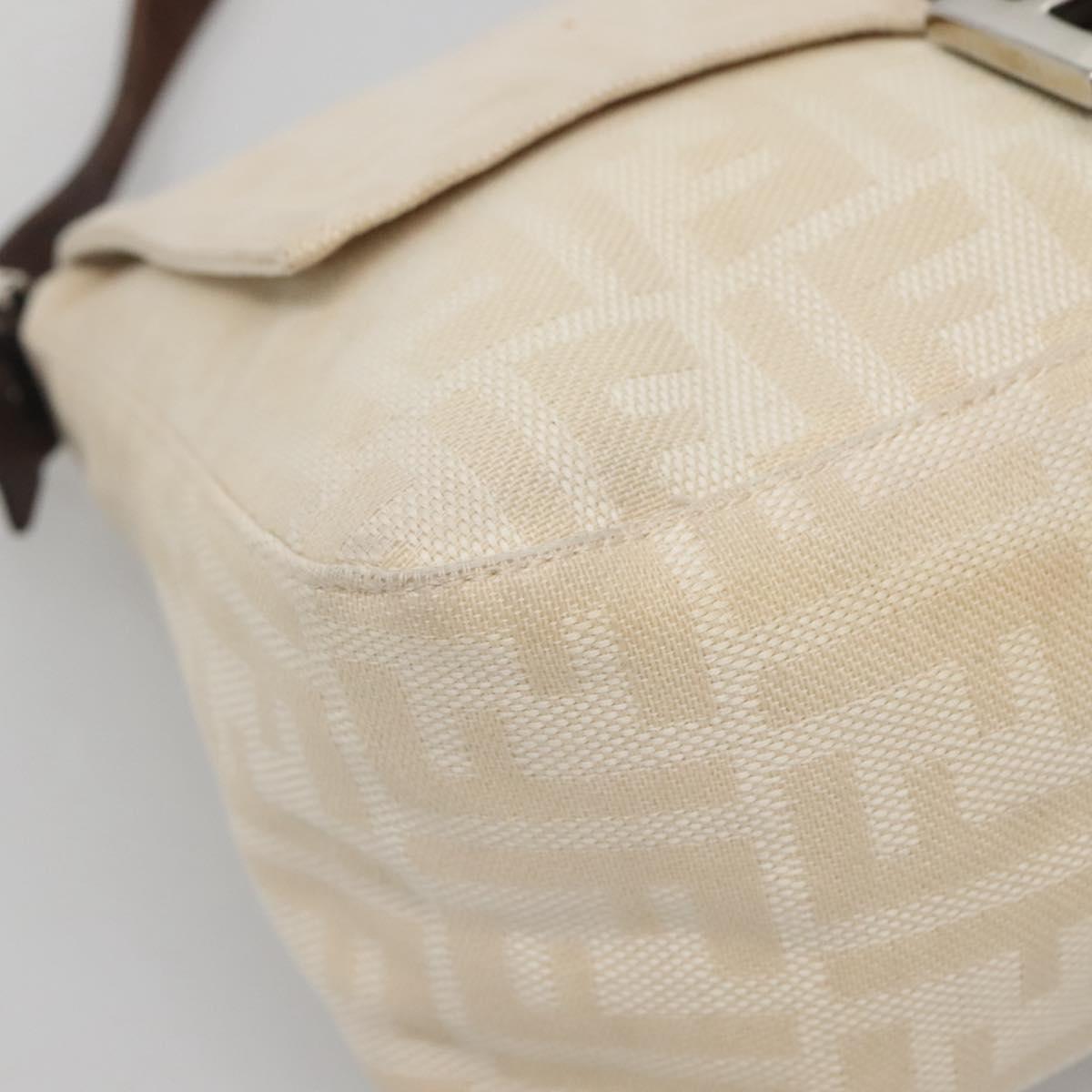 Fendi Mamma Baguette, Beige, Canvas, shoulder