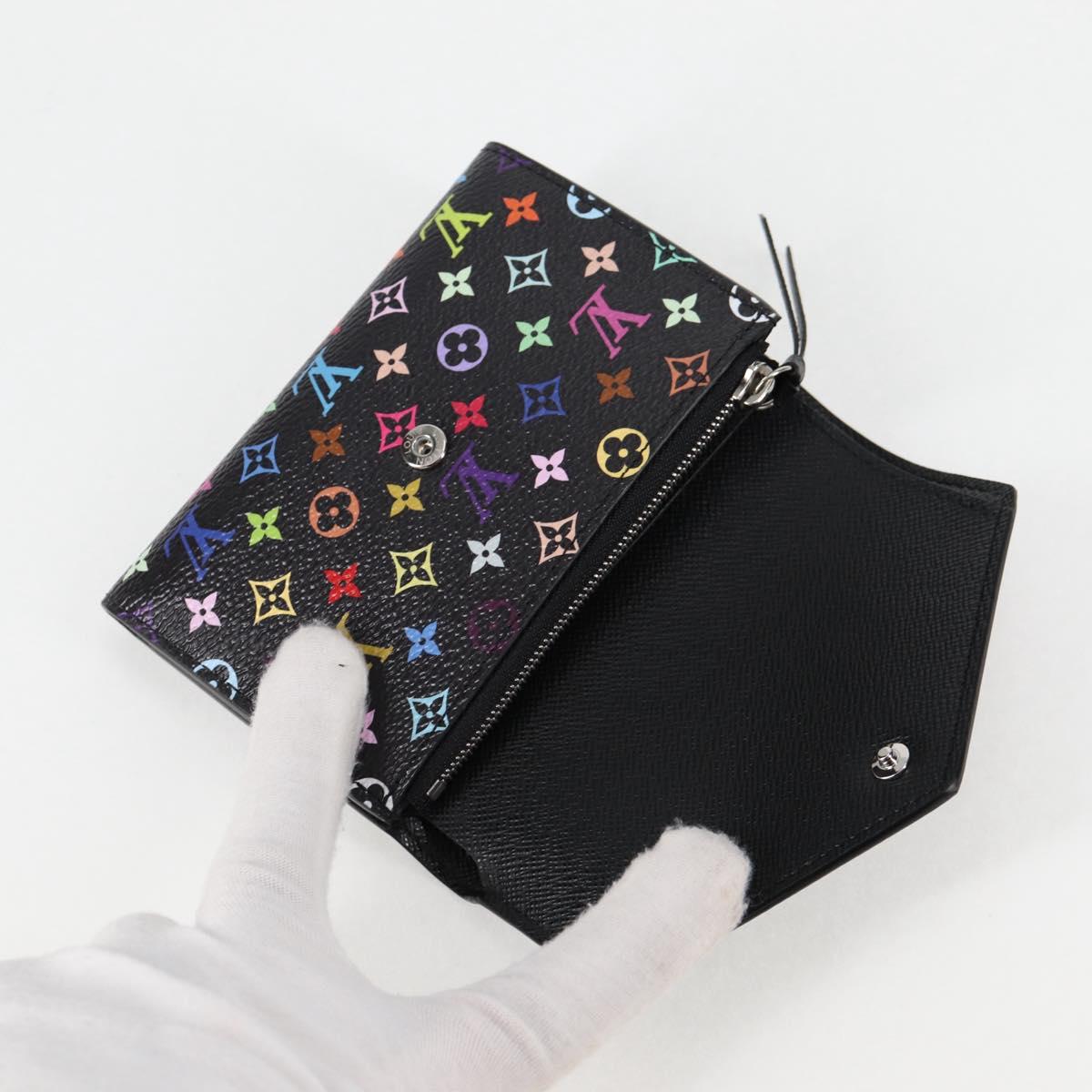 Louis Vuitton Victorine, Black, Canvas, wallet