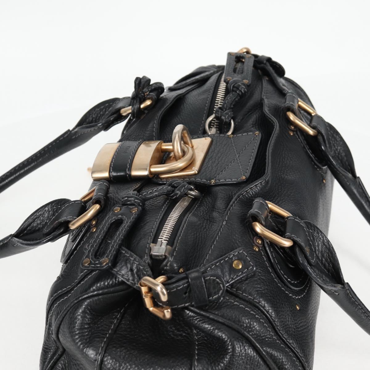 Chloé Paddington, Black, Leather, handbag