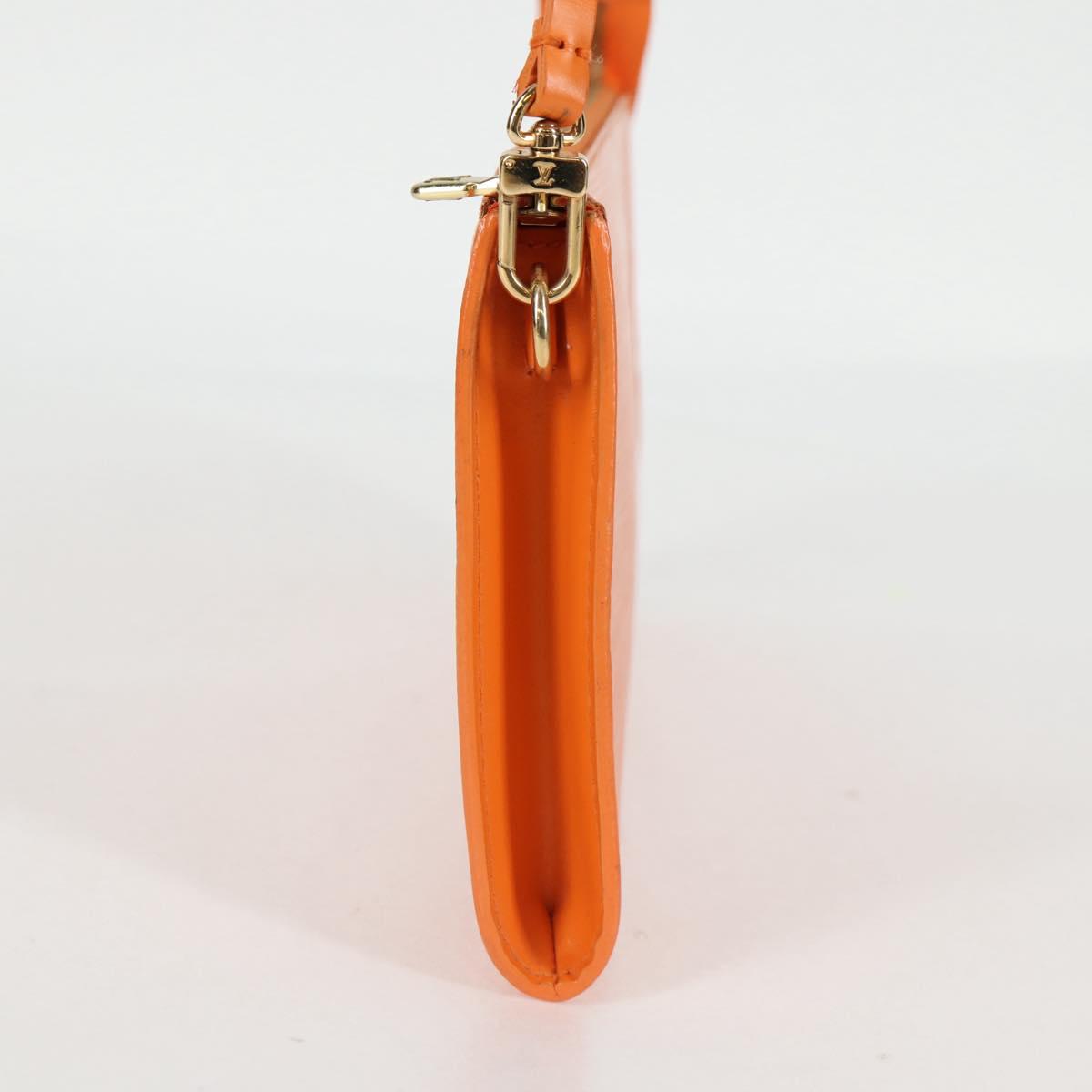 Louis Vuitton Pochette Accessoire, Orange, Leather, clutch