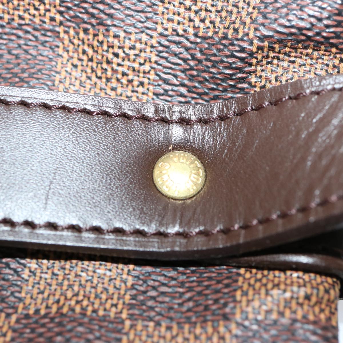 Louis Vuitton Saumur 35, Brown, Canvas, shoulder