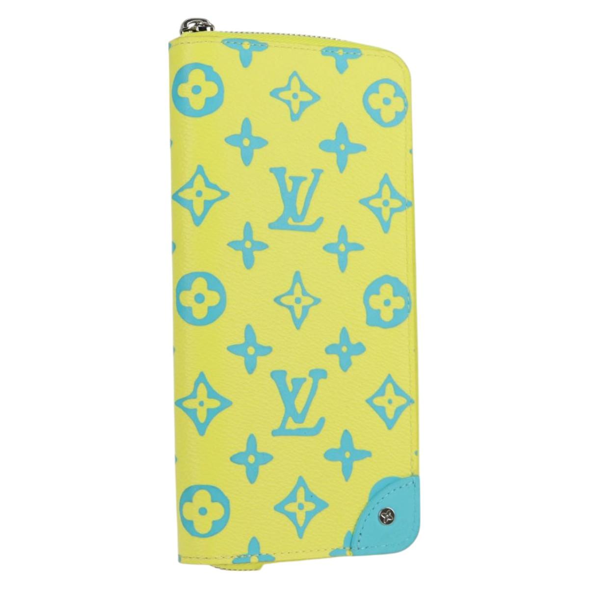 Louis Vuitton Zippy Wallet Vertical, Yellow, Canvas, wallet