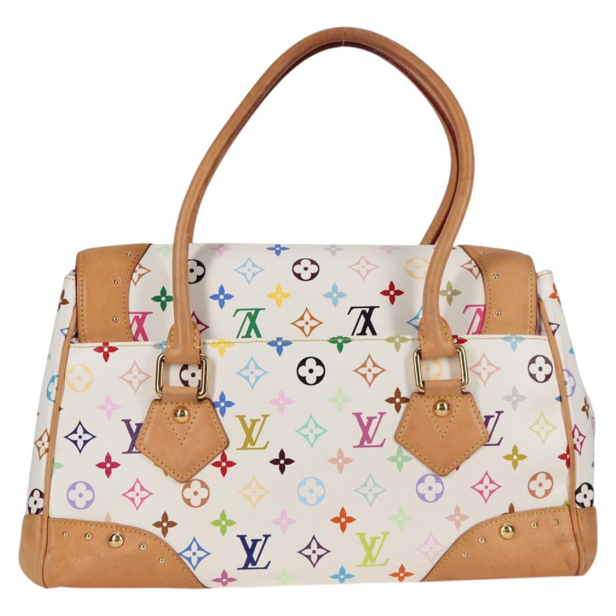 Louis Vuitton Beverly, White, Canvas, handbag