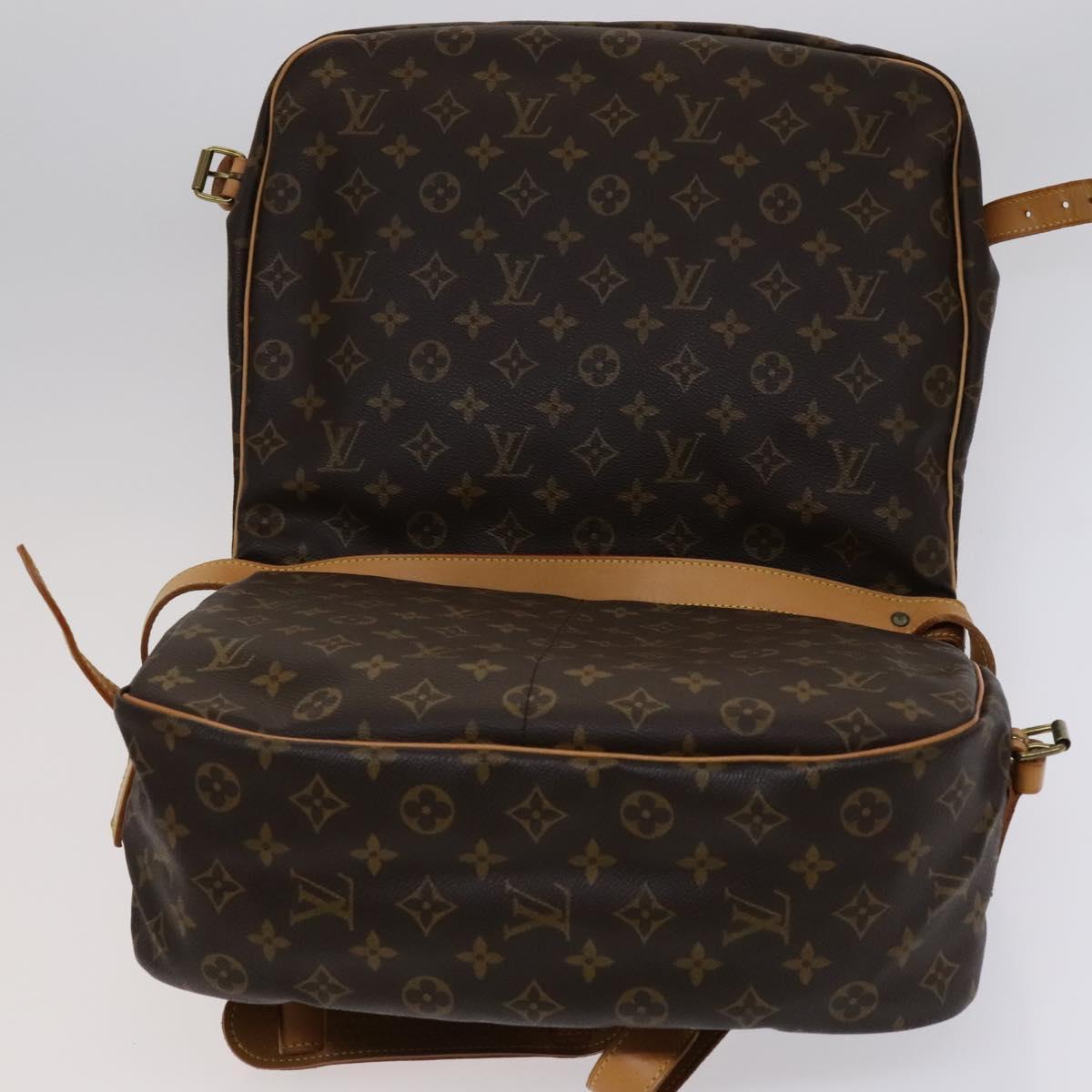 Louis Vuitton Saumur 35, Brown, Canvas, shoulder