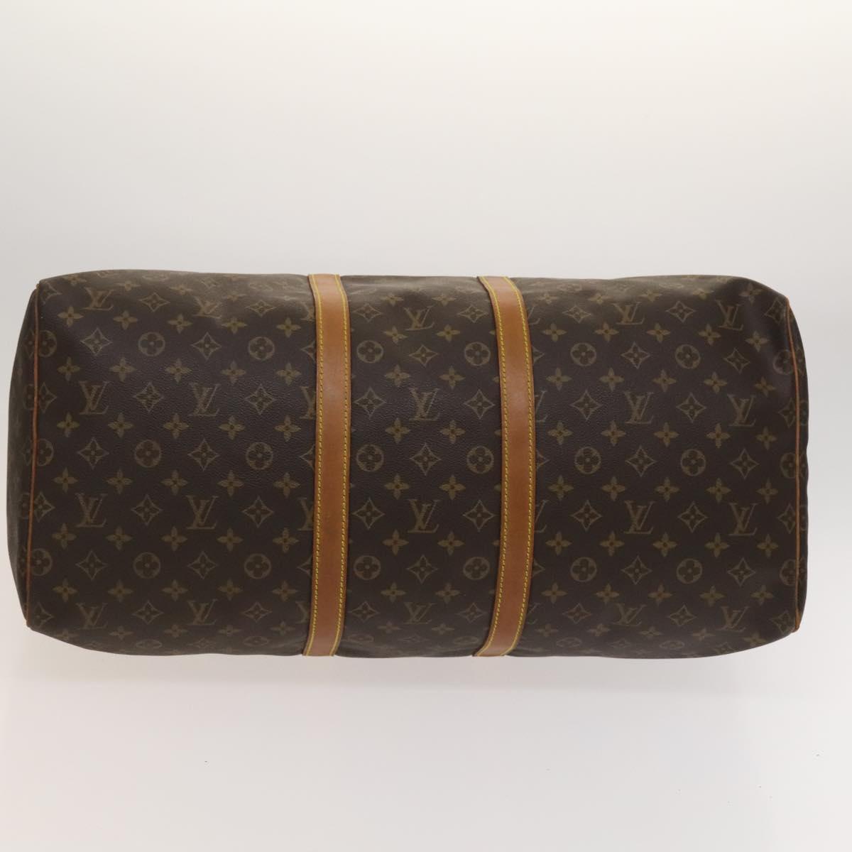 Louis Vuitton Keepall 55, Brown, Canvas, travel