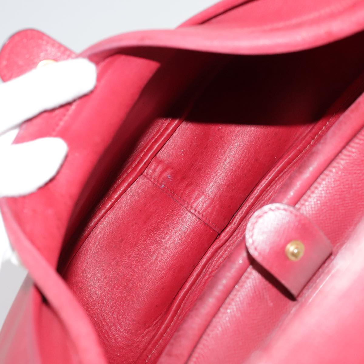 Hermès, Red, Leather, shoulder