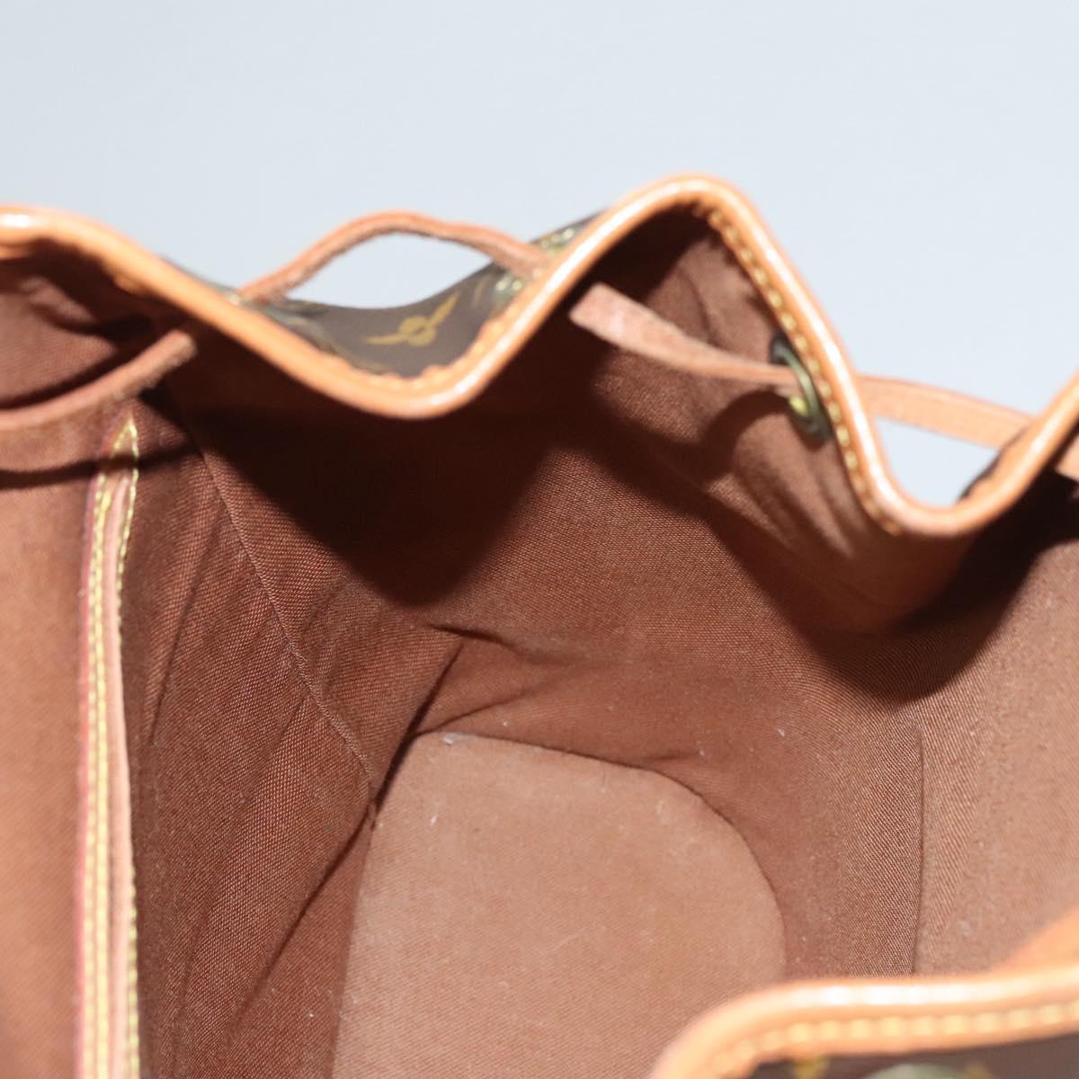Louis Vuitton Montsouris MM, Brown, Canvas, backpack