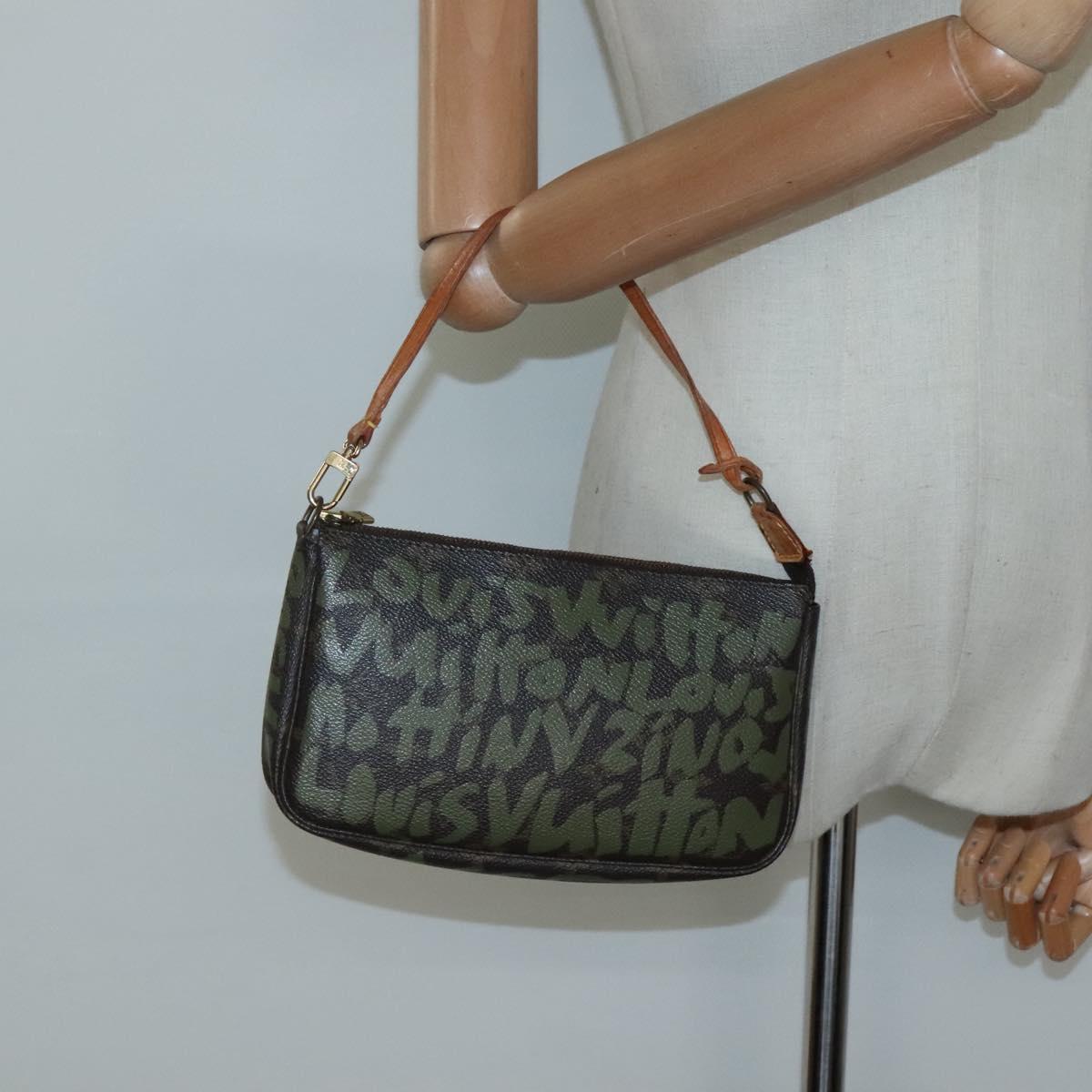 Louis Vuitton Pochette Accessoire, Brown, Canvas, clutch
