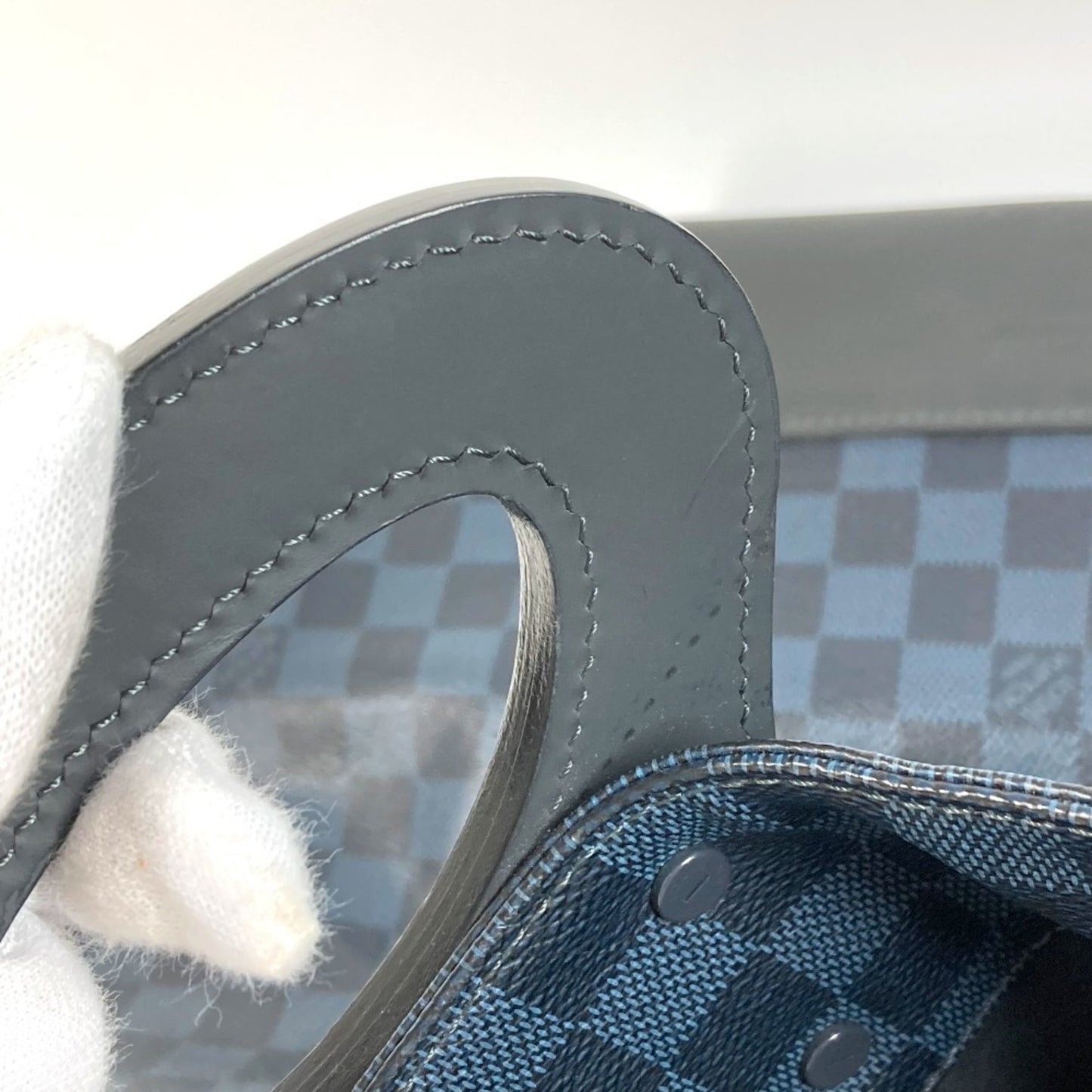 Louis Vuitton North South, Navy, Canvas, tote