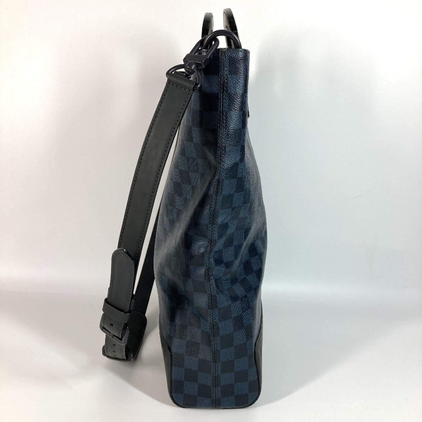 Louis Vuitton North South, Navy, Canvas, tote
