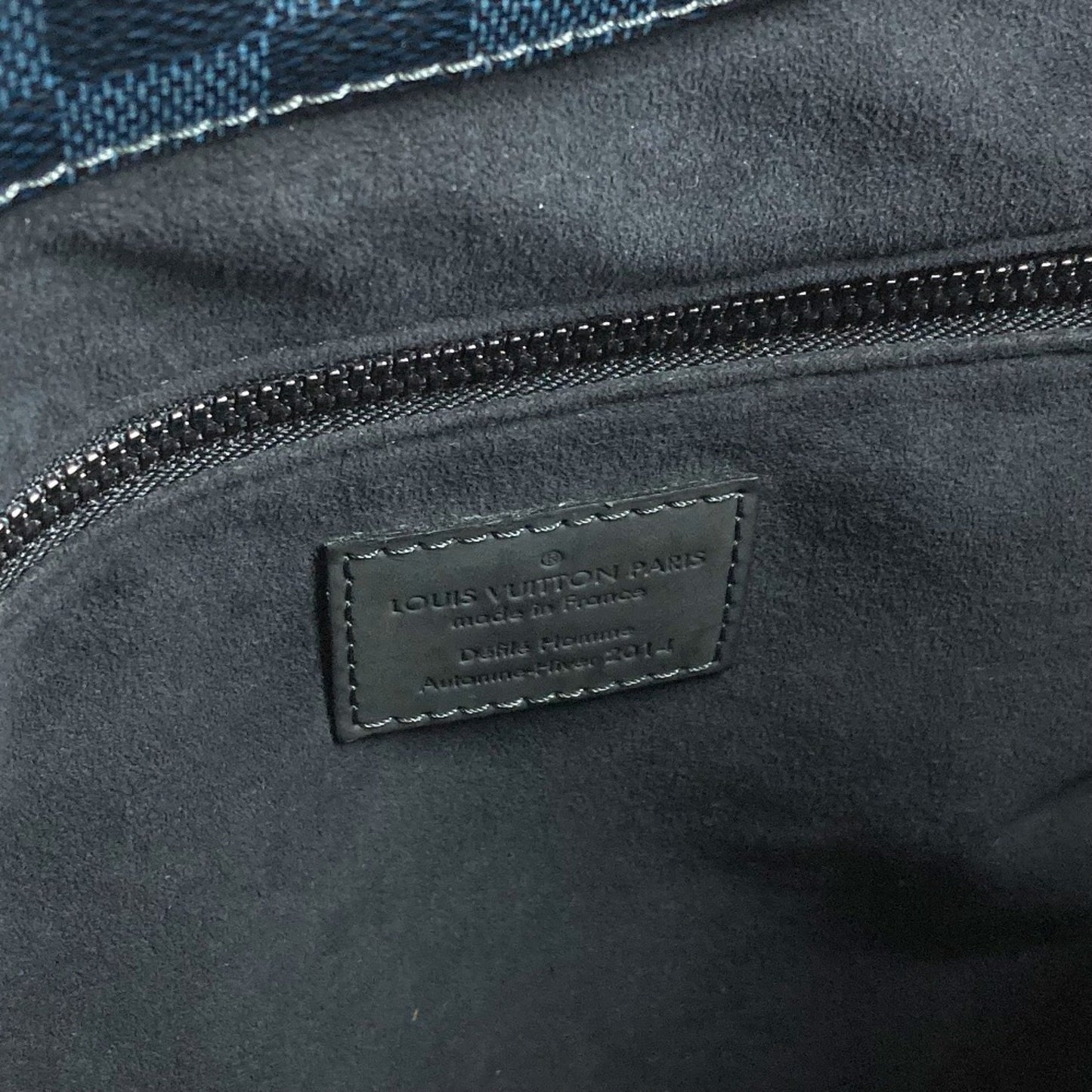 Louis Vuitton North South, Navy, Canvas, tote